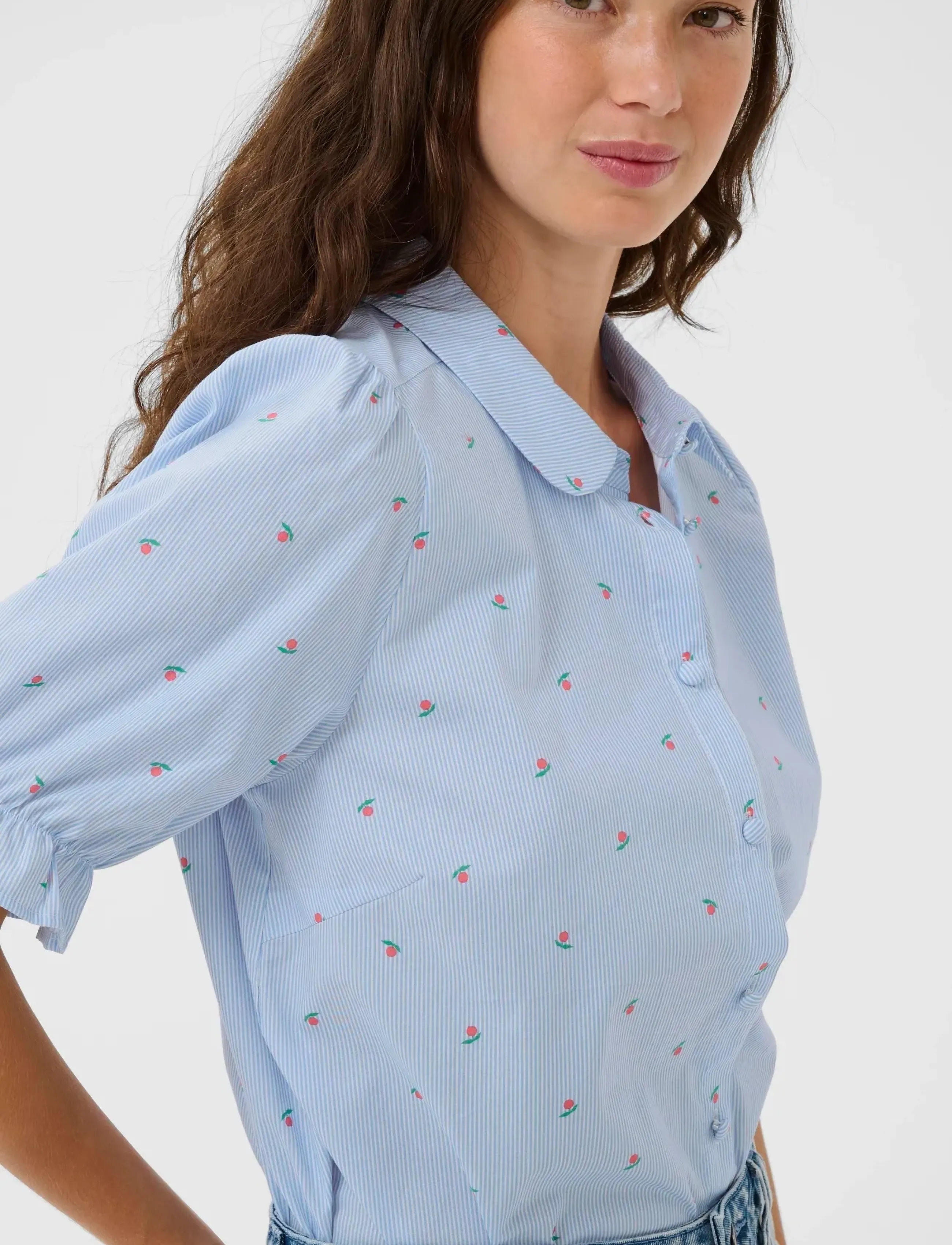 Culture - CUannille SS Shirt - blue/white stripe - 5