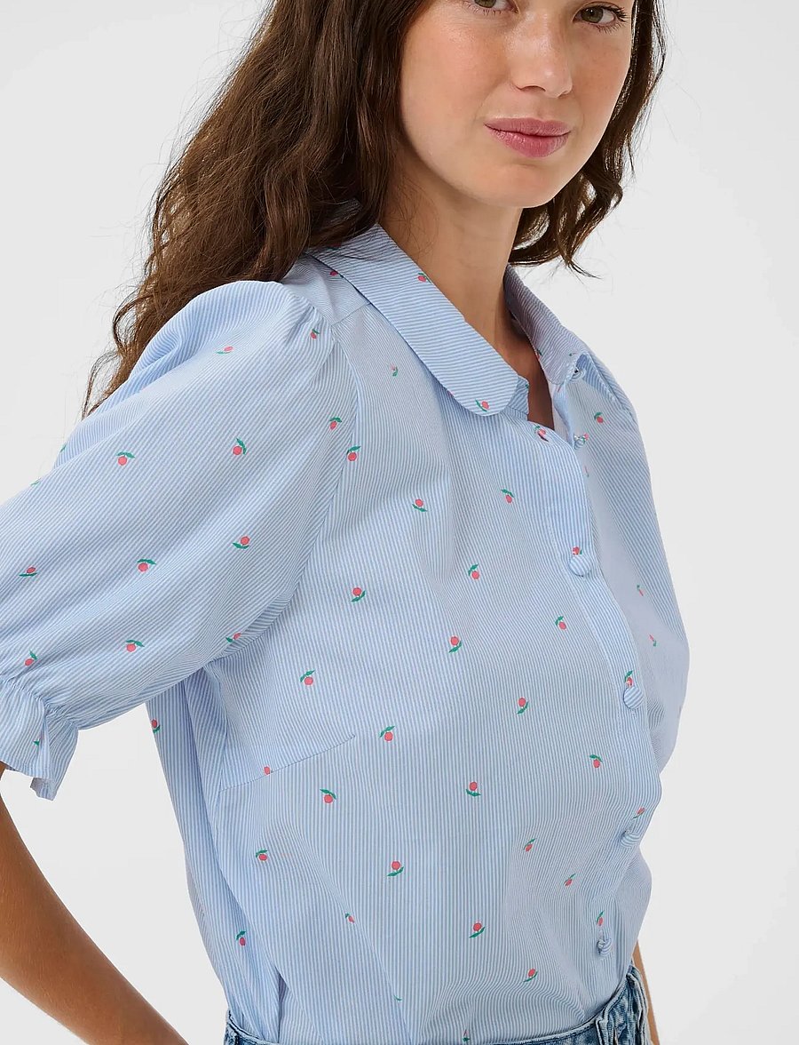 Culture - CUannille SS Shirt - blue/white stripe - 5