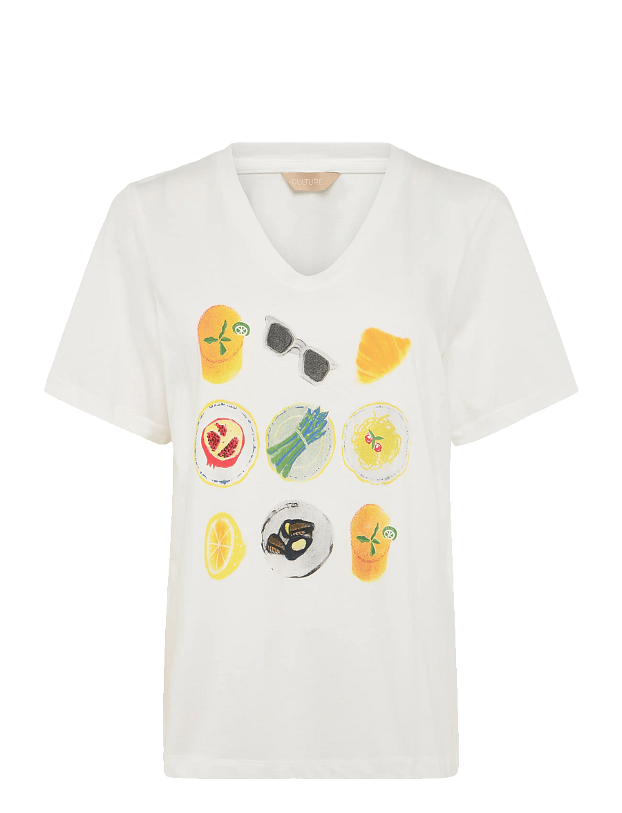 Culture - CUcahil Gith T-Shirt - spring gardenia - 0