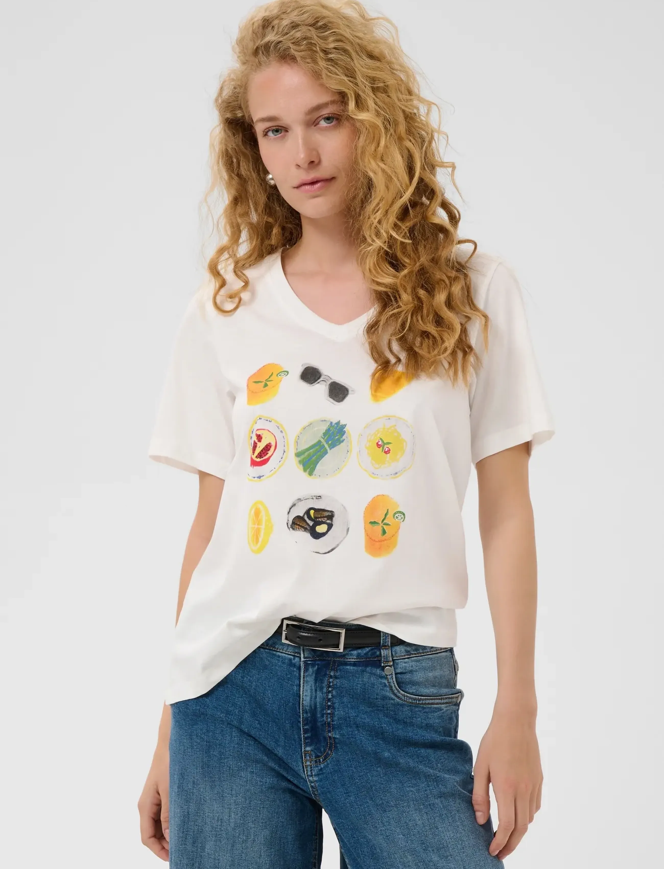 Culture - CUcahil Gith T-Shirt - spring gardenia - 2