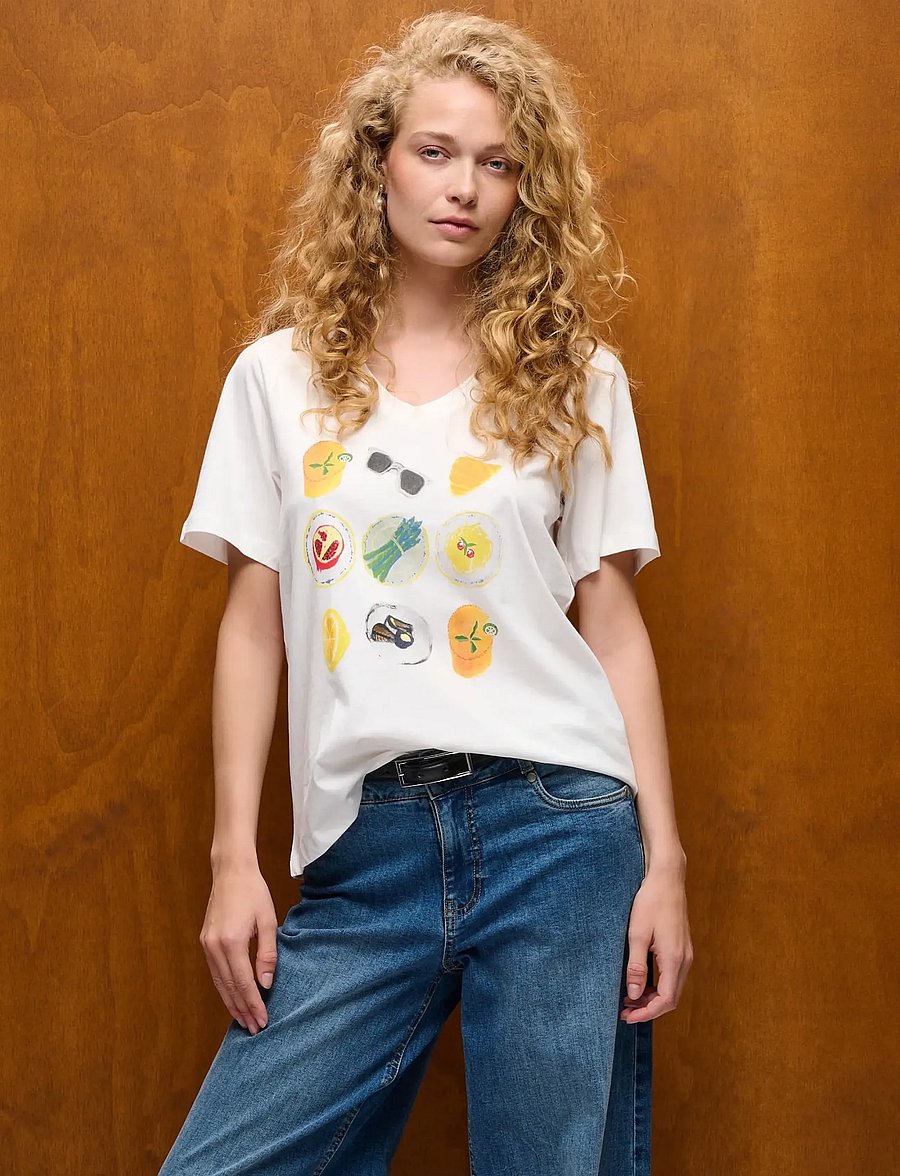 Culture - CUcahil Gith T-Shirt - spring gardenia - 5