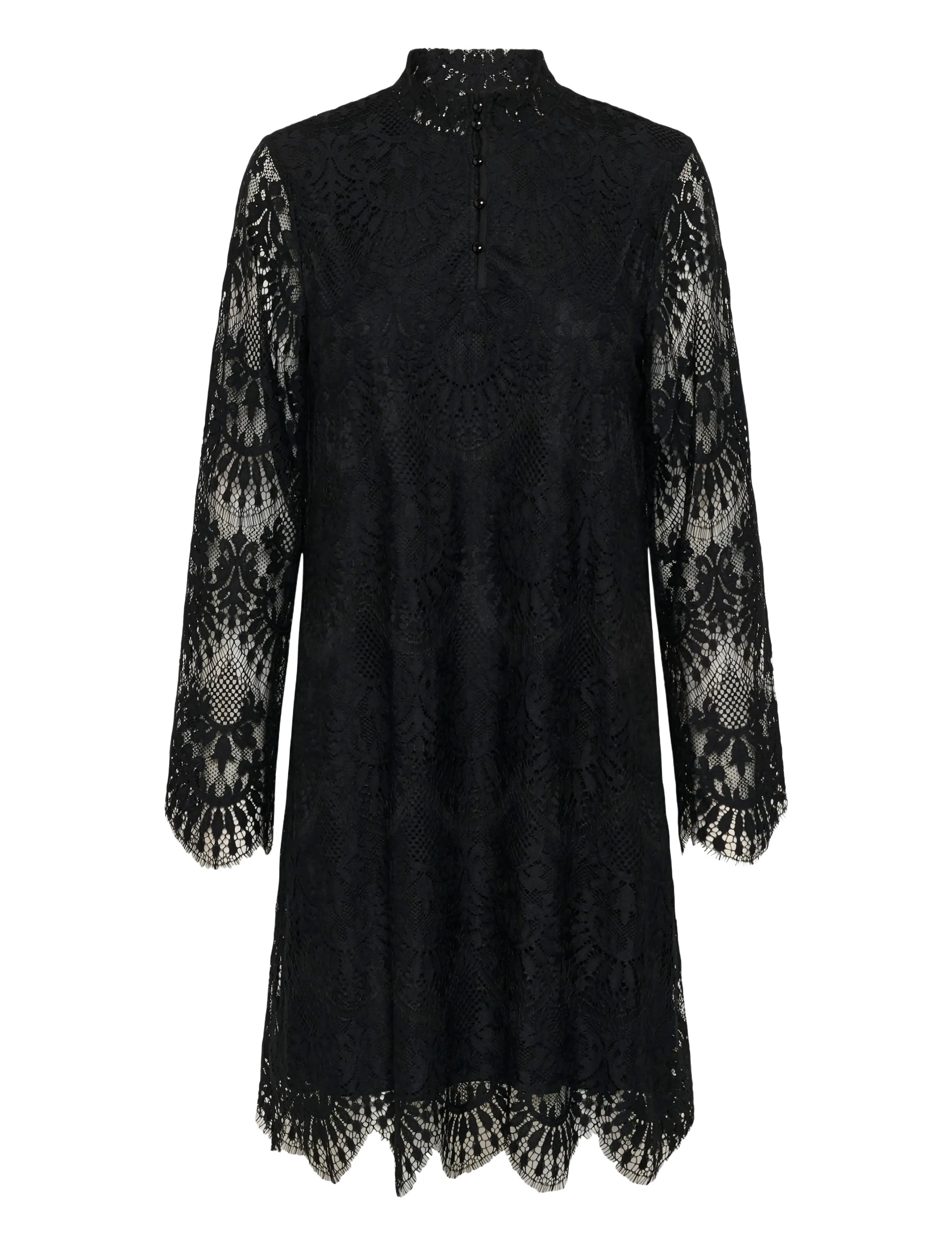 Culture CUazime Okram LS Dress - Partykleider - BLACK / black