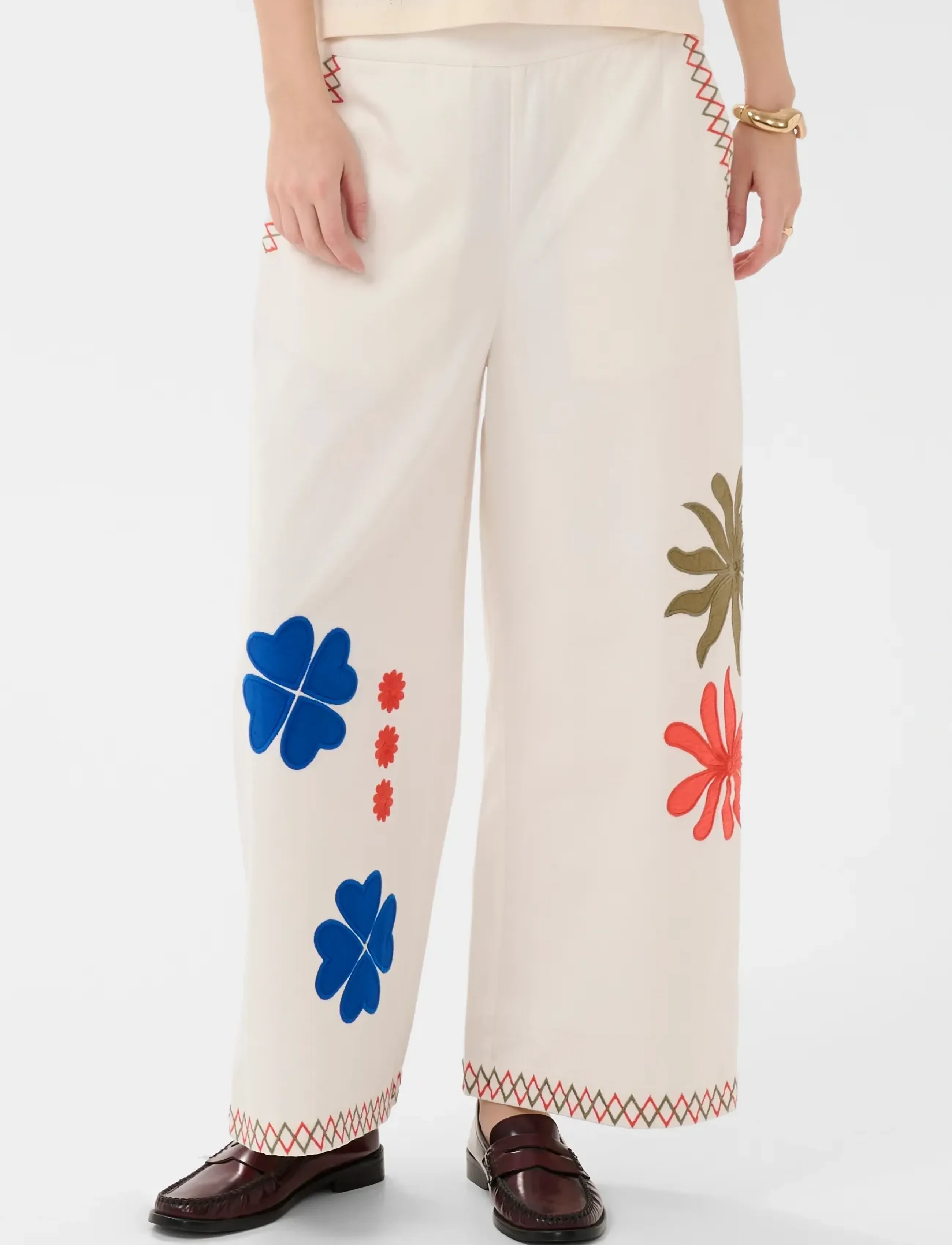 Culture Cuchrestella Cropped Pants, S, Cream, Bukser > Brede Ben, Dame