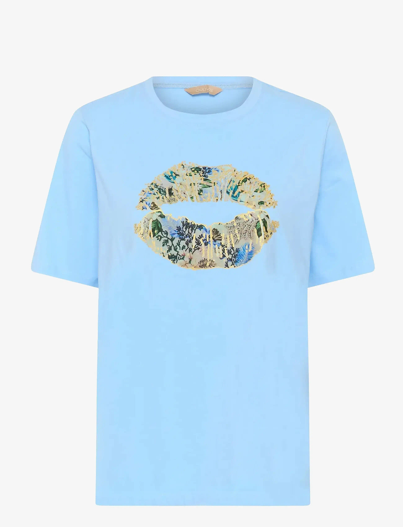 Culture - CUcilie Gith Tshirt - t-shirts - powder blue - 1