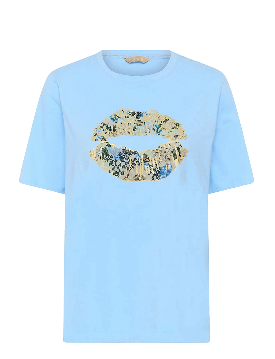 Culture - CUcilie Gith Tshirt - t-shirts - powder blue - 1