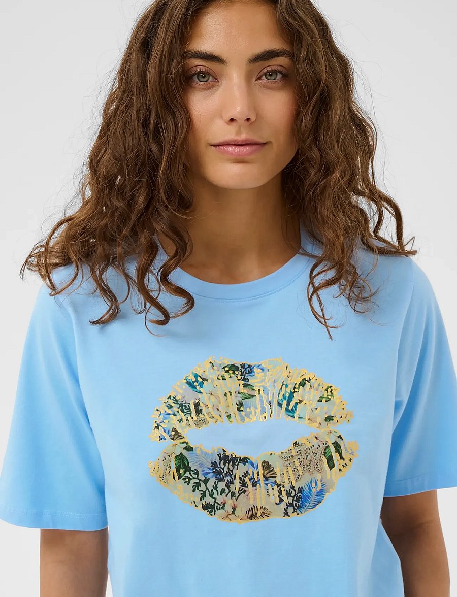 Culture - CUcilie Gith Tshirt - t-shirts - powder blue - 5