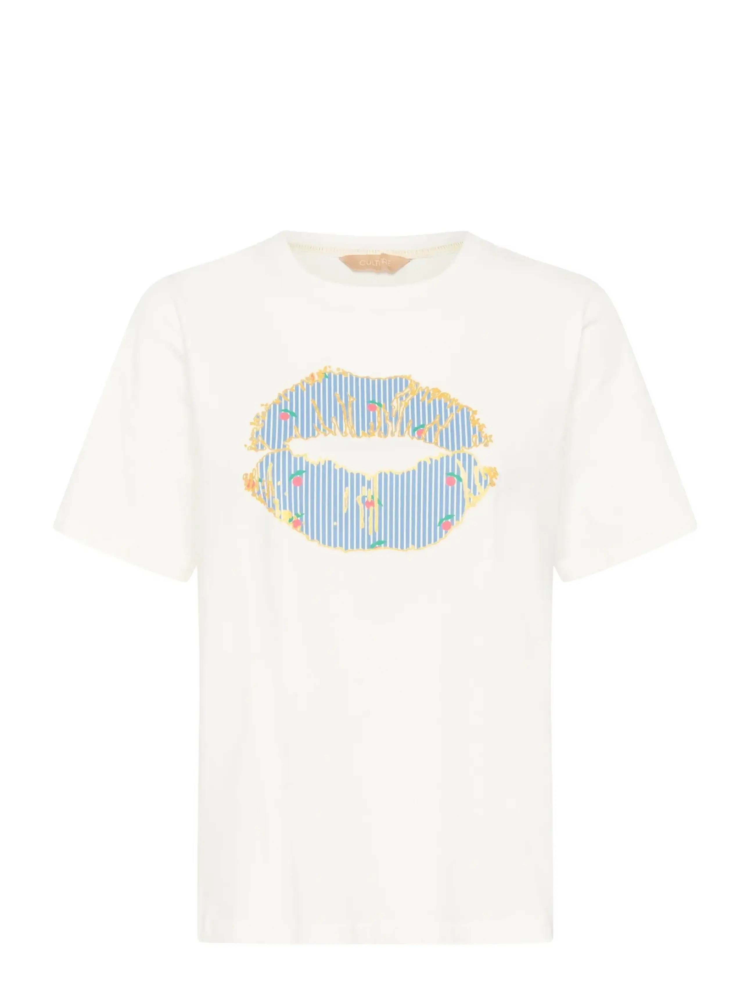 Culture CUcilie Gith Tshirt - Uutuudet - SPRING GARDENIA / white