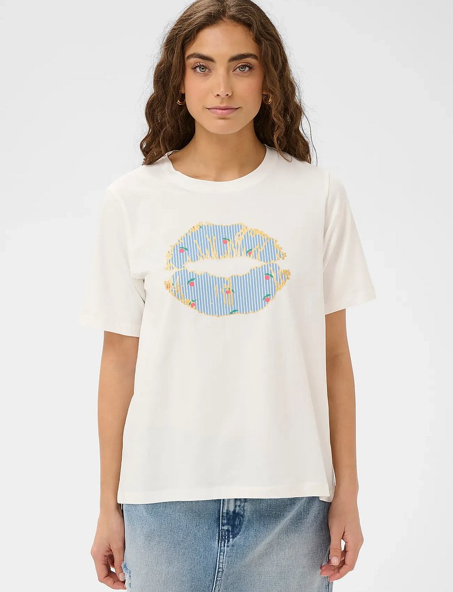 Culture - CUcilie Gith Tshirt - t-shirts - spring gardenia - 0