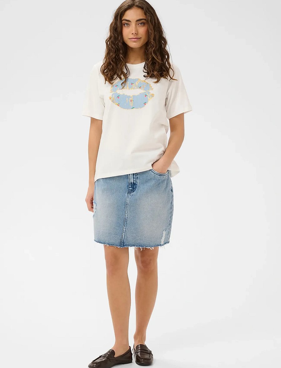 Culture - CUcilie Gith Tshirt - t-shirts - spring gardenia - 3