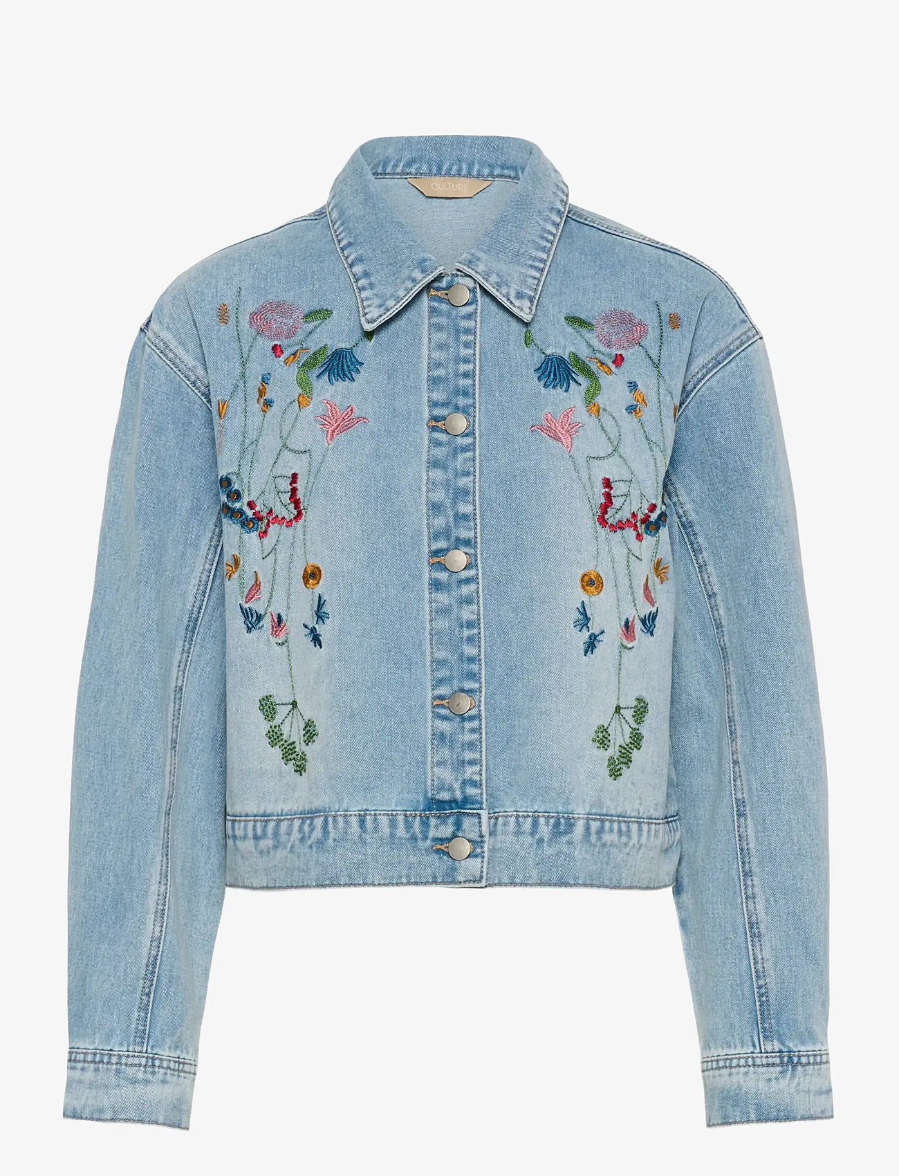 Culture - CUtiala Aniceta EmbroideryJacket - frühlingsjacken - light blue wash - 1