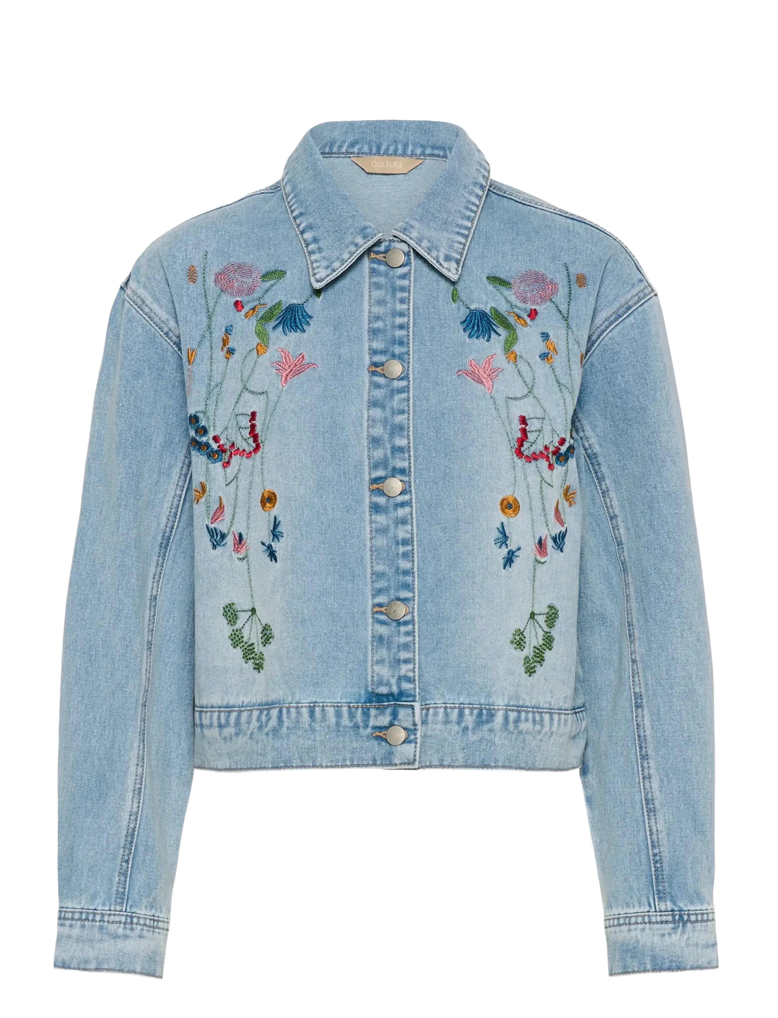 Culture CUtiala Aniceta EmbroideryJacket - Jakker & Frakker - LIGHT BLUE WASH / blue