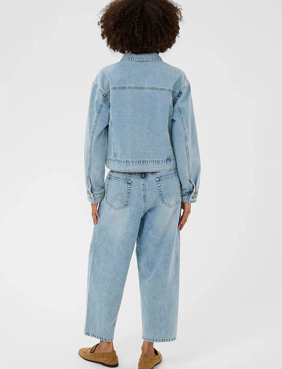 Culture - CUtiala Aniceta EmbroideryJacket - jeansjacken - light blue wash - 4
