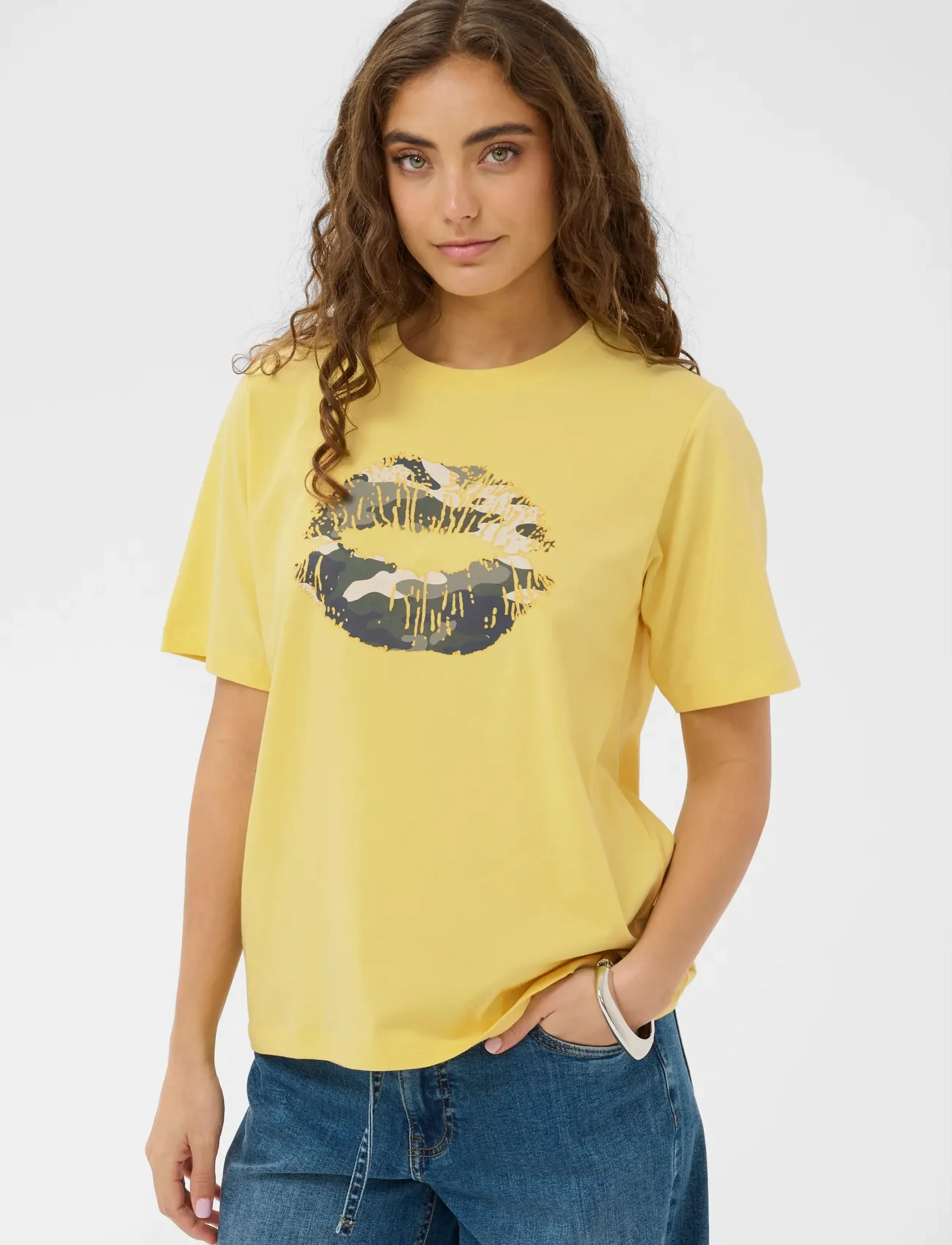 Culture CUdorit Gith T-Shirt - T-shirts - LEMON MERINGUE / yellow
