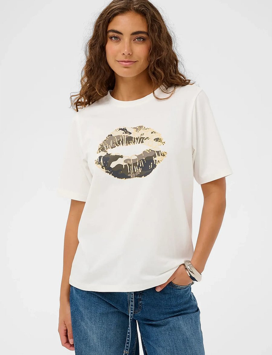 Culture - CUdorit Gith T-Shirt - t-shirts - spring gardenia - 0