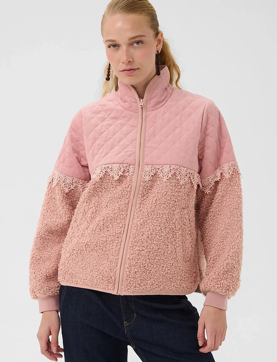 Culture - CUlenia Catina Teddy Jacket - frühlingsjacken - pale mauve - 0
