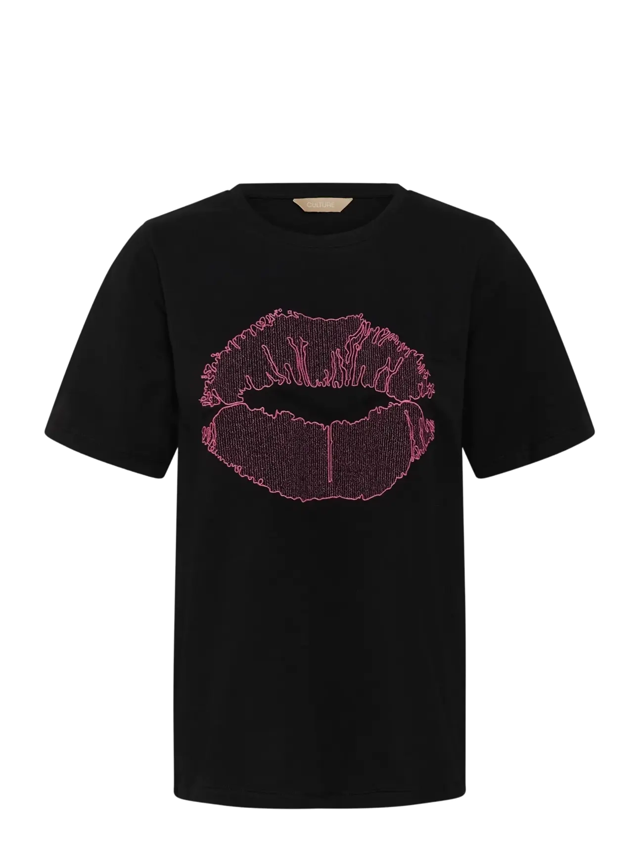 Culture Cuemba Gith T-Shirt, M, Black, T-Shirts & Toppe > Kortærmede, Dame