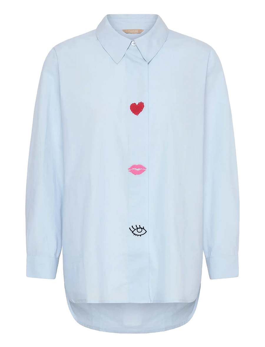 Culture - CUodette Shirt - langärmlige hemden - cashmere blue - 1