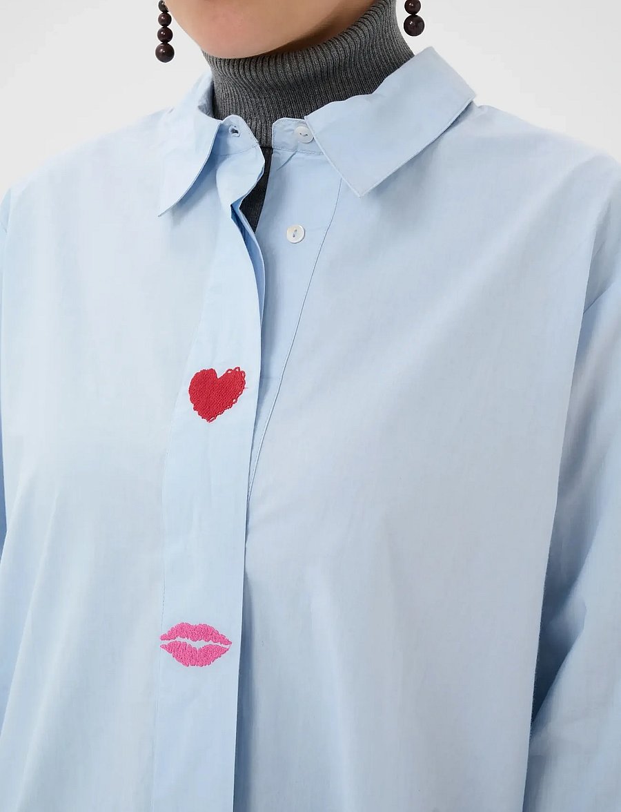 Culture - CUodette Shirt - langärmlige hemden - cashmere blue - 5
