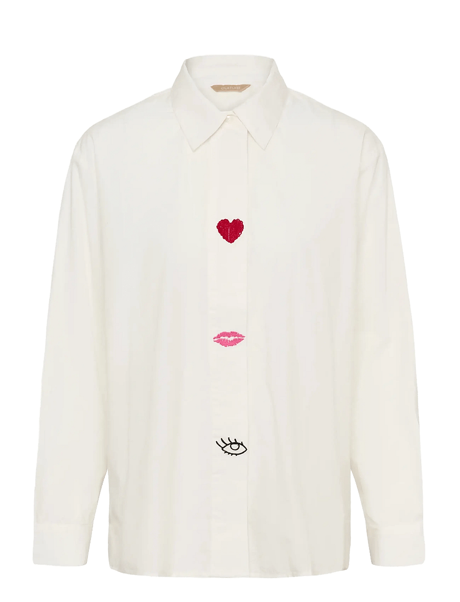 Culture - CUodette Shirt - langerma skyrtur - spring gardenia - 1