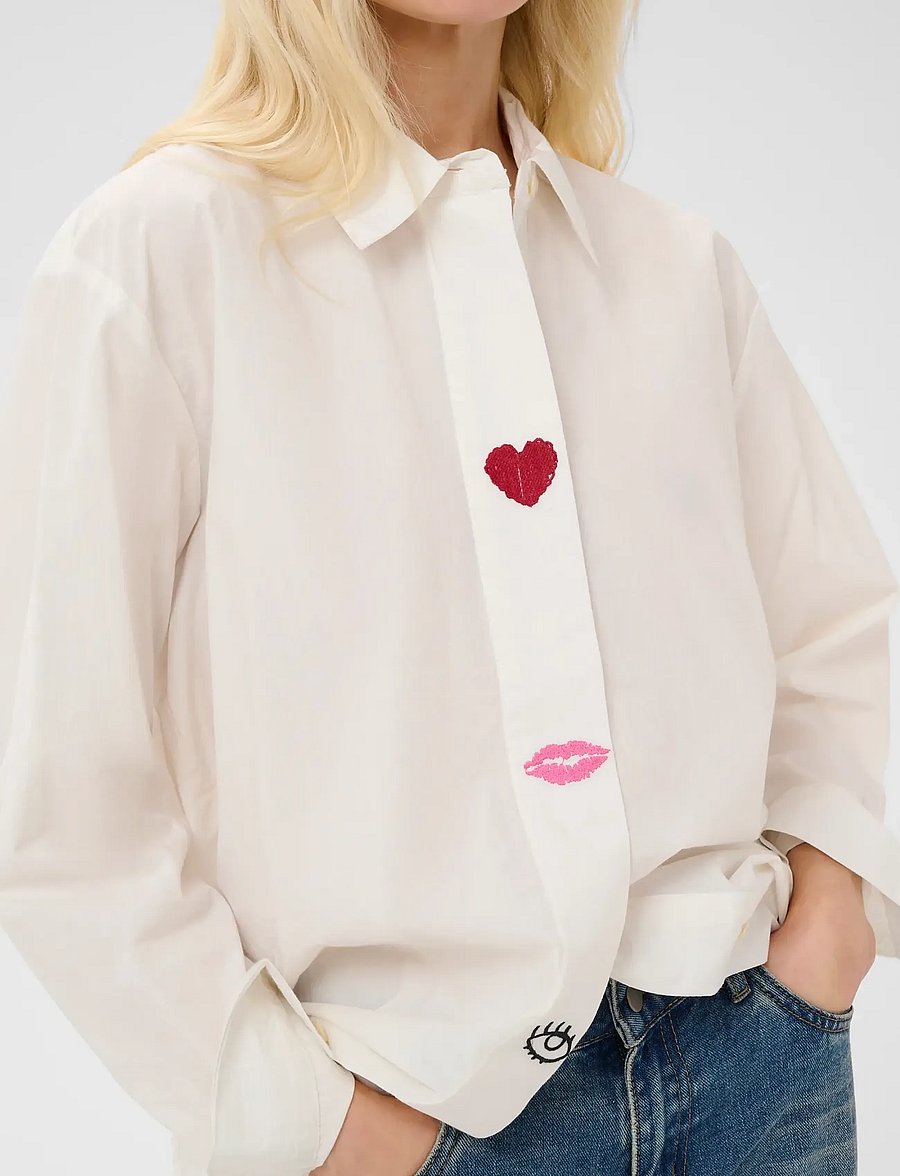 Culture - CUodette Shirt - langerma skyrtur - spring gardenia - 5