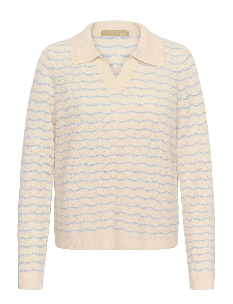 Culture - CUamera Julietta Pullover - pullover - whitecap/blue - 0