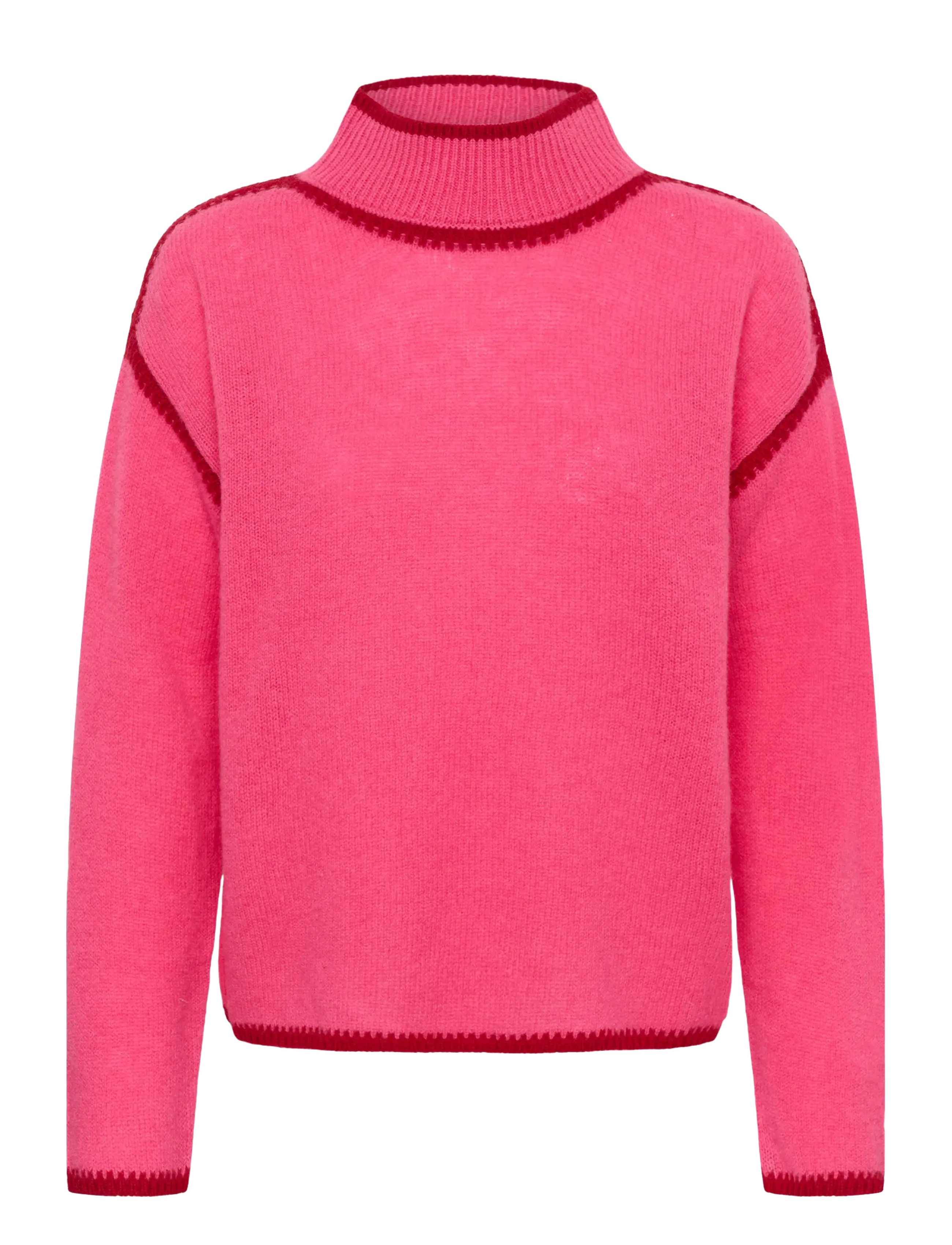 Culture CUjia Katrina Turtleneck - Rollkragenpullover - FANDANGO PINK MELANGE / pink/rose
