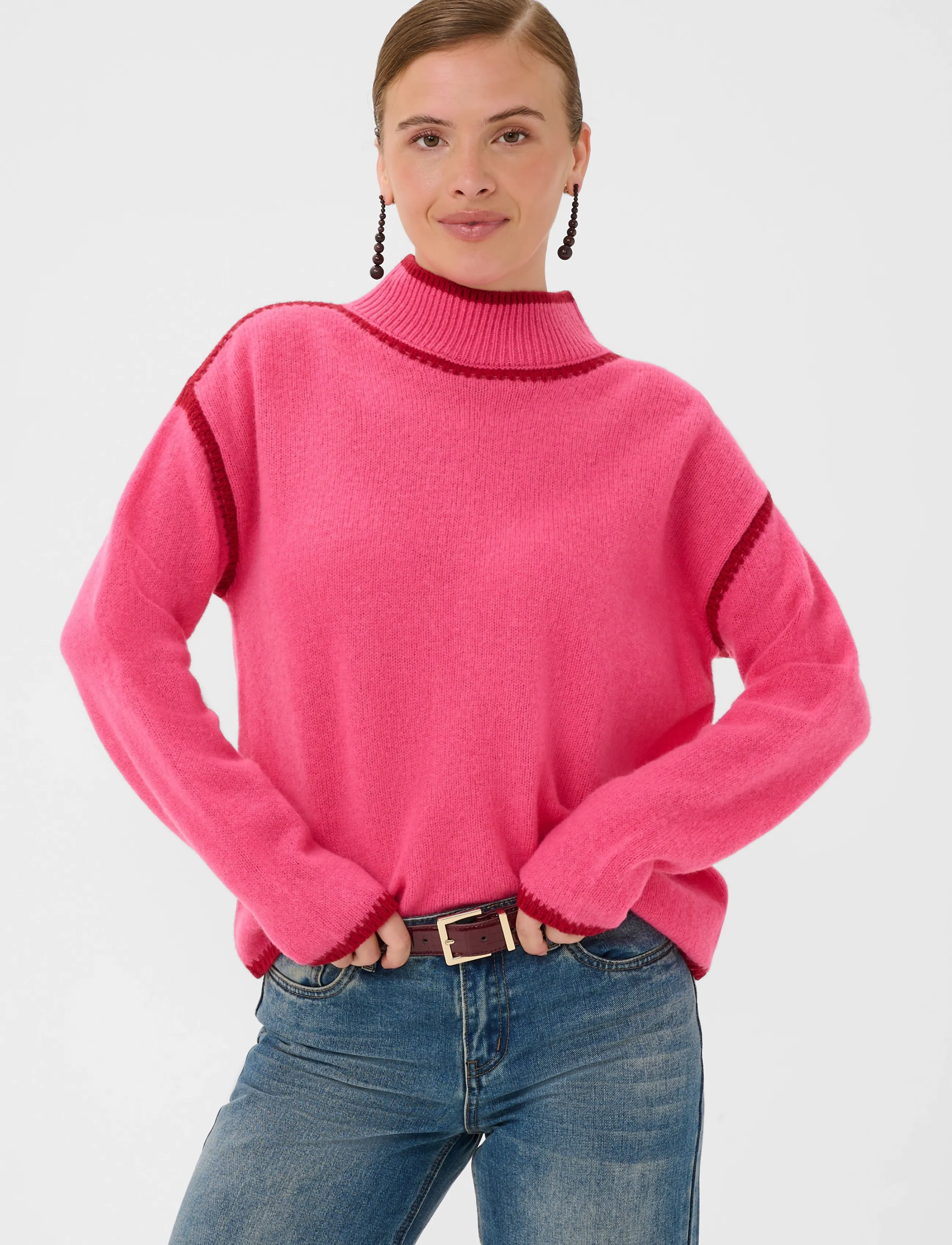 Culture - CUjia Katrina Turtleneck - pullover - fandango pink melange - 2