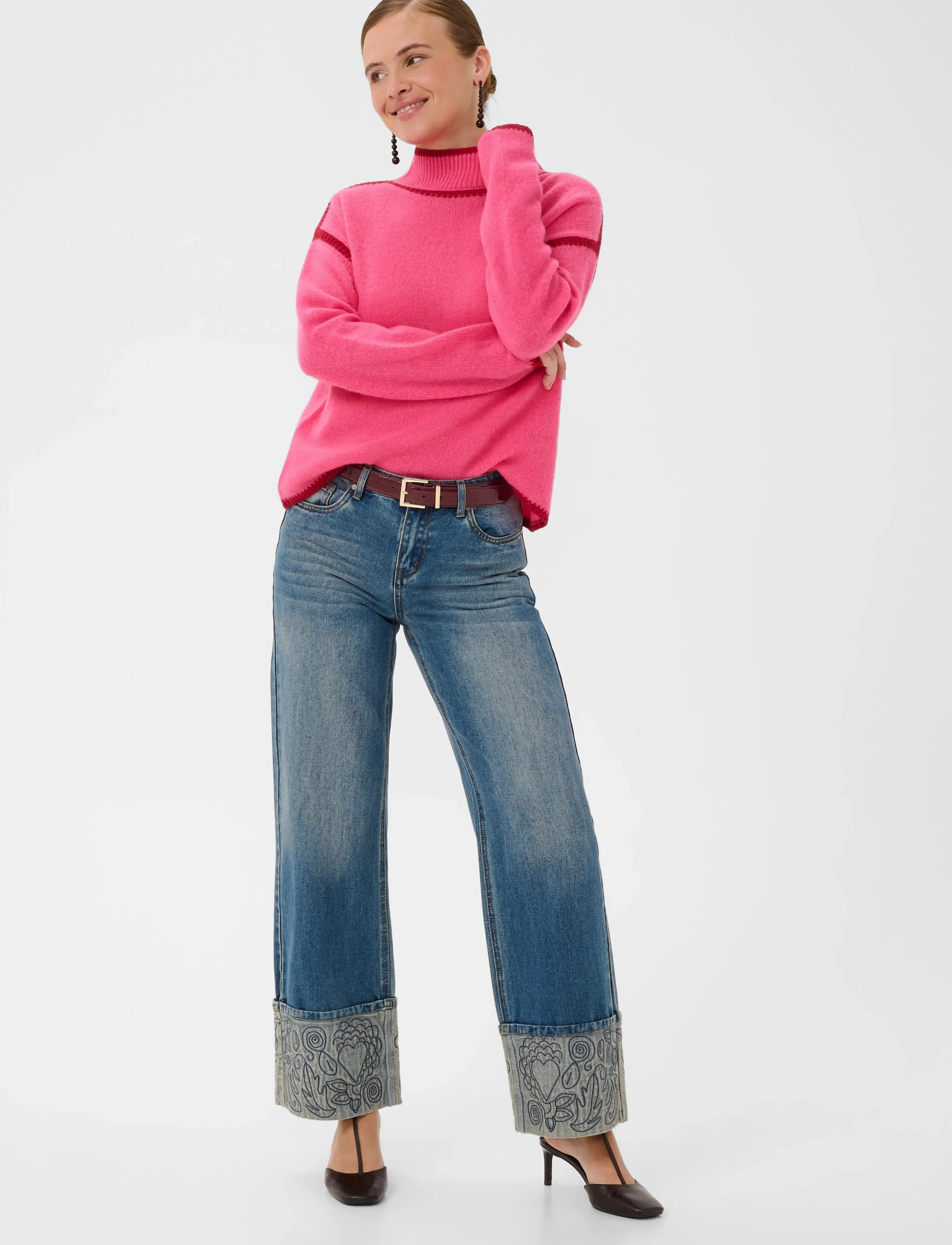 Culture - CUjia Katrina Turtleneck - pullover - fandango pink melange - 3