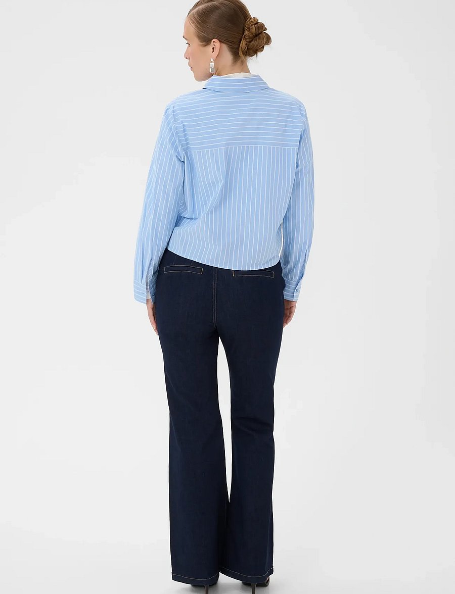 Culture - CUnissa Shirt - langærmede skjorter - blue/white stripe - 4