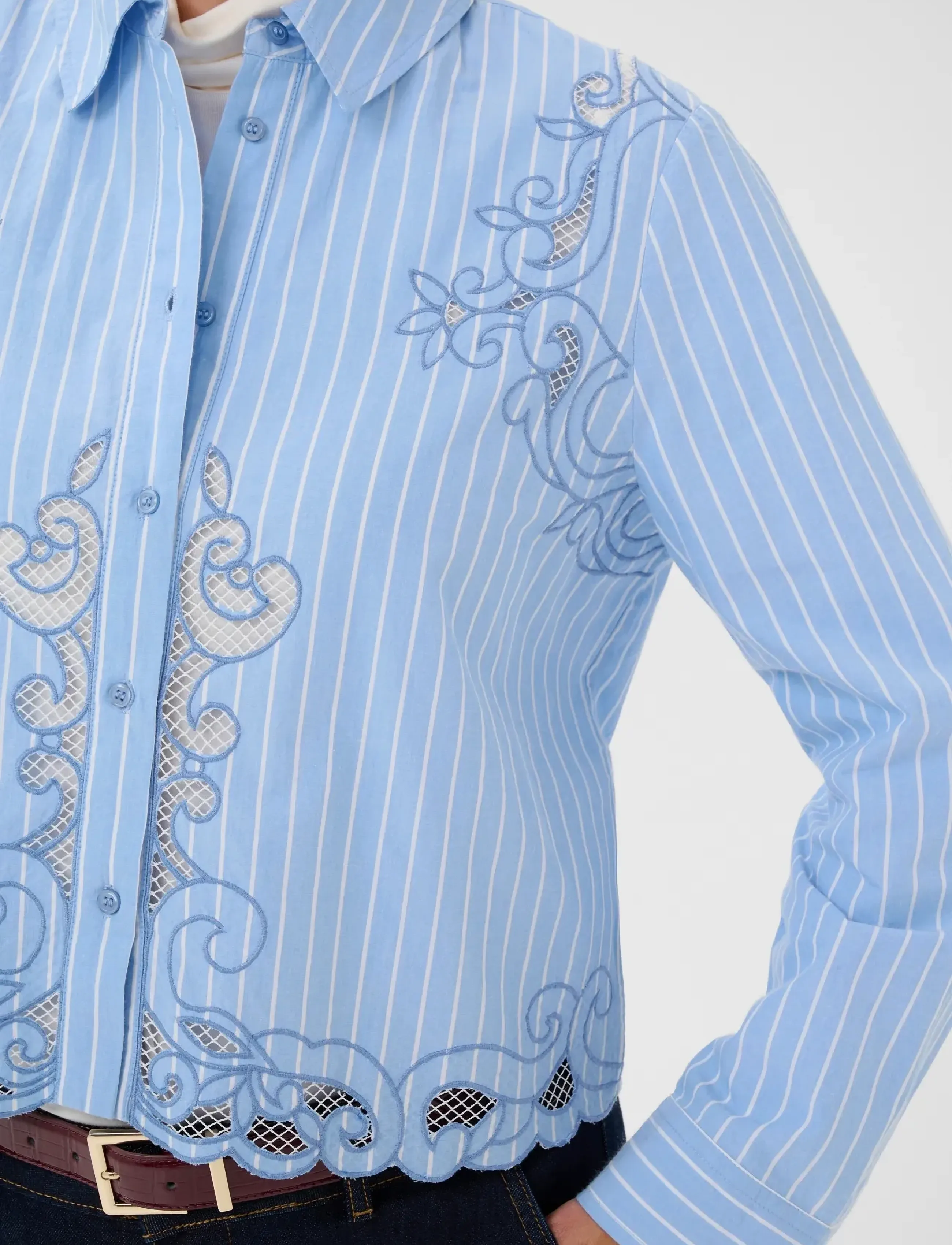Culture - CUnissa Shirt - blue/white stripe - 5