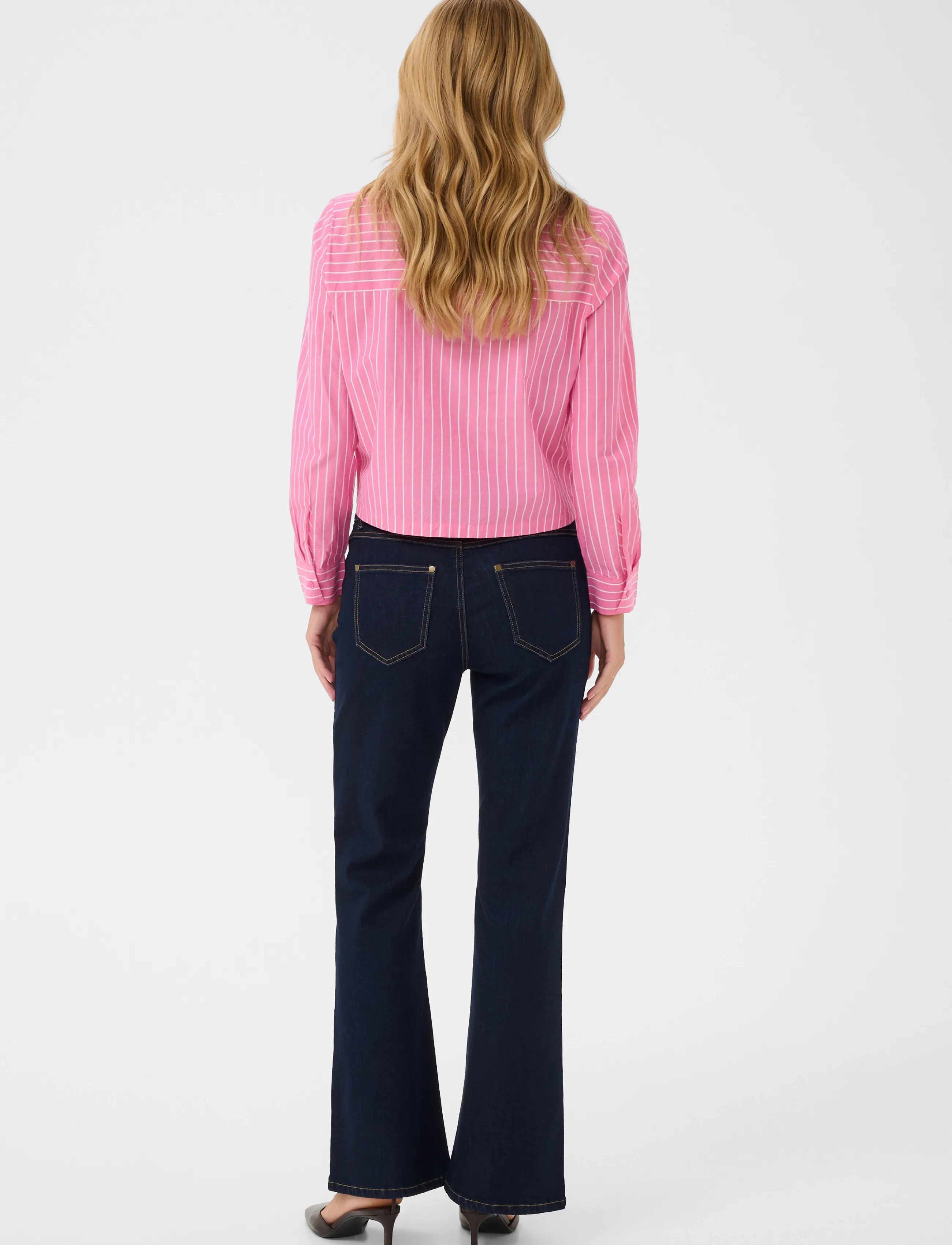 Culture - CUnissa Shirt - pikkade varrukatega särgid - pink/white stripe - 4