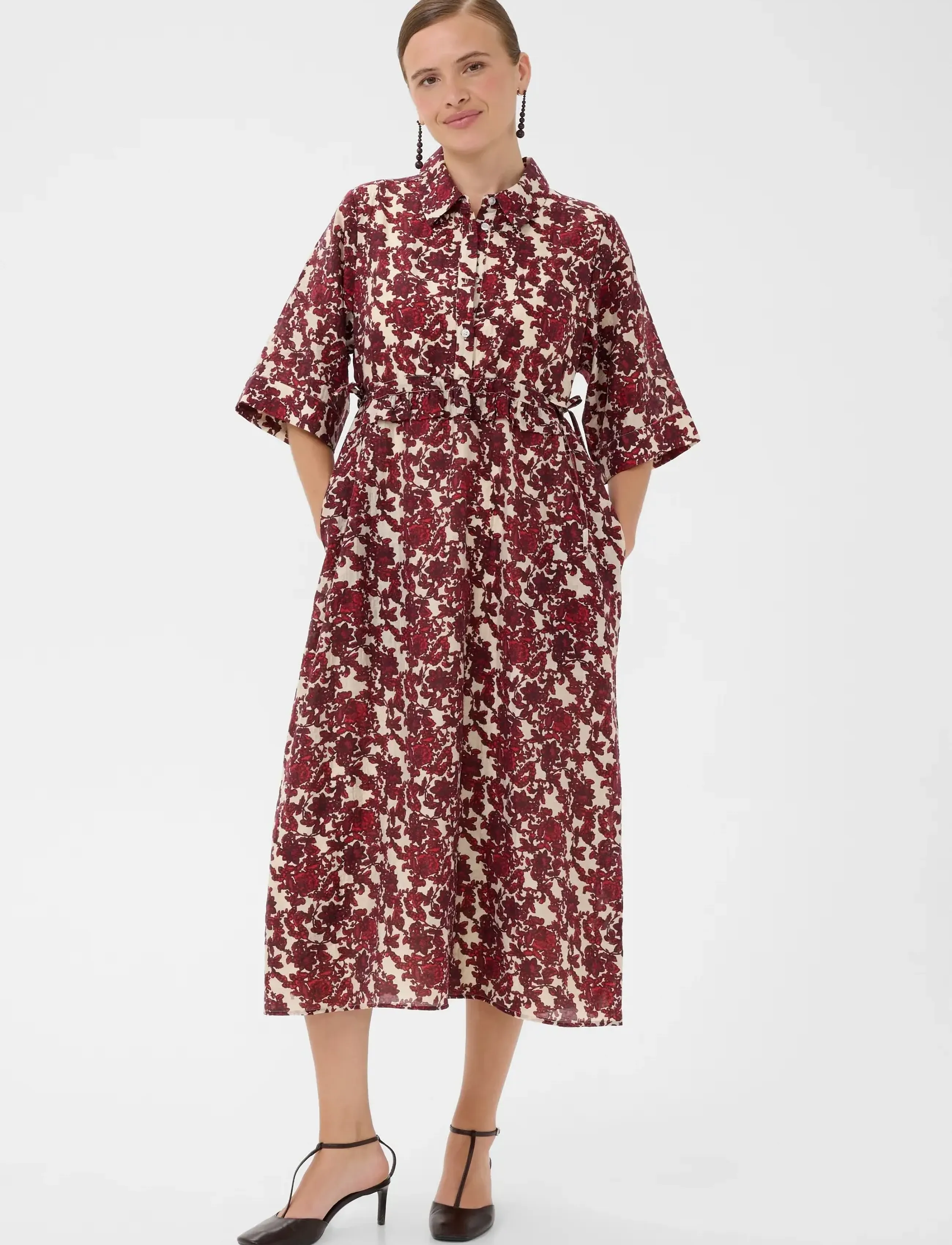 Culture Cumelody Dress, M, Dresses, Rot - Maxi Frauen