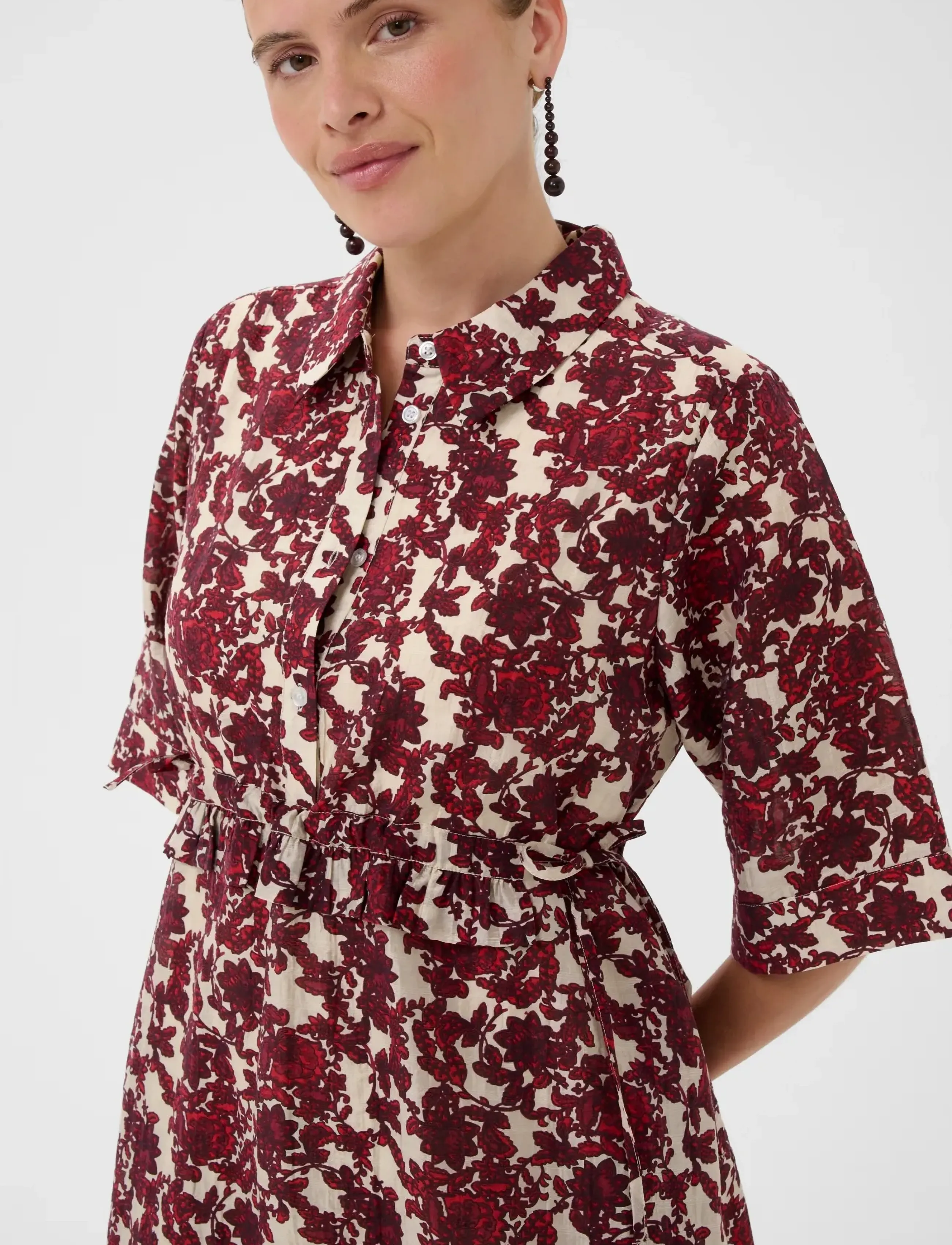Culture - CUmelody Dress - red floral - 4