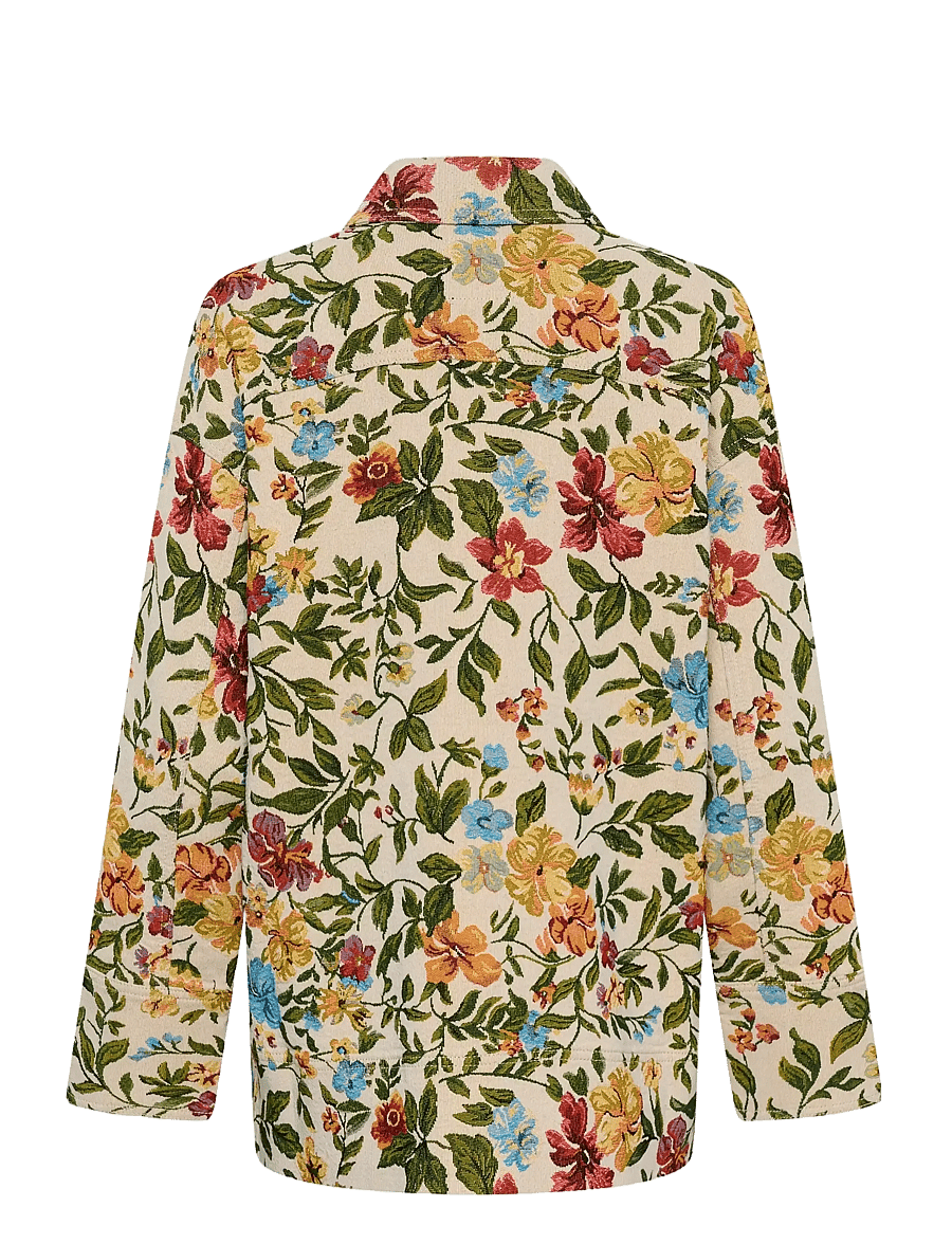 Culture - CUcennet Jacket - frühlingsjacken - white/green flower - 2