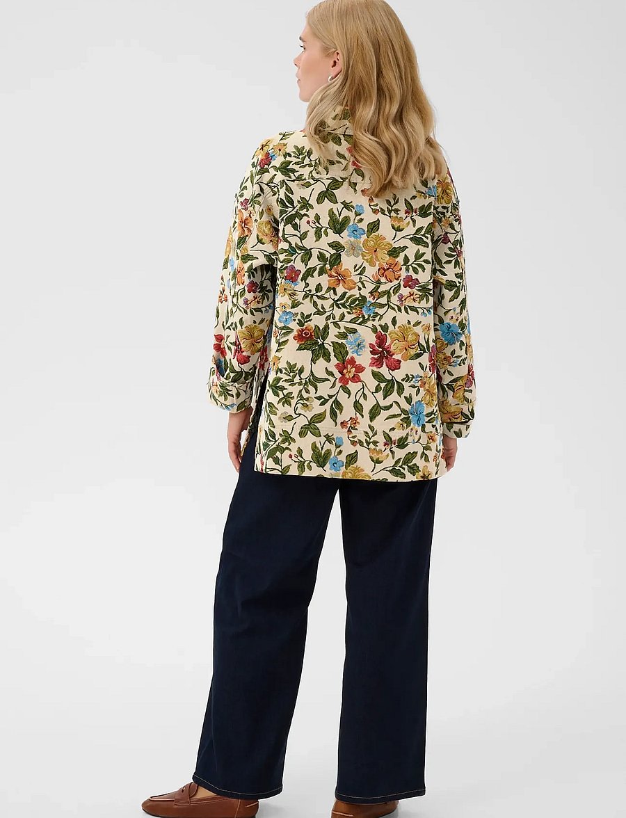 Culture - CUcennet Jacket - frühlingsjacken - white/green flower - 4
