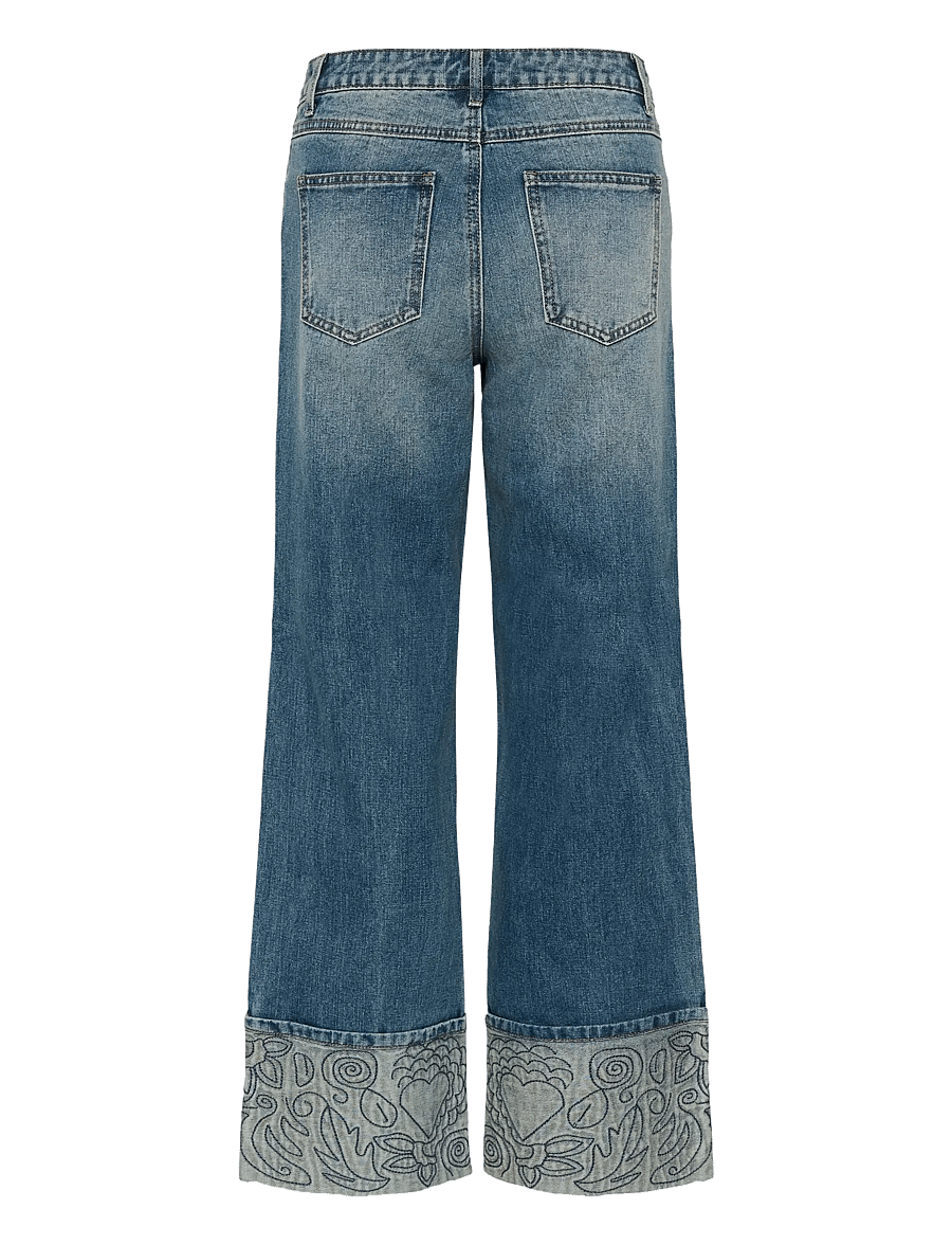 Culture - CUmerano Aniceta Jeans - hosen mit weitem bein - medium vintage blue wash - 2