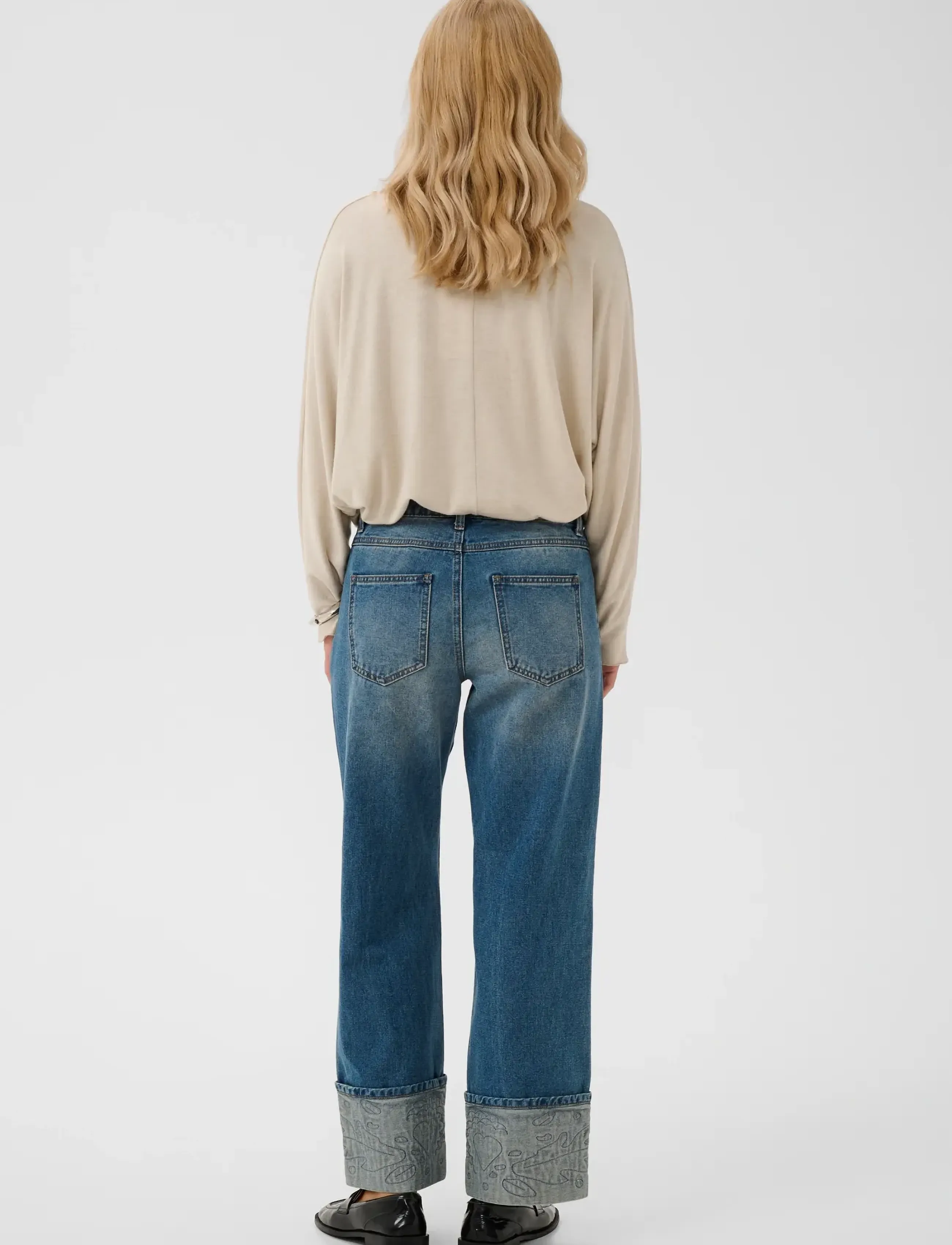 Culture - CUmerano Aniceta Jeans - hosen mit weitem bein - medium vintage blue wash - 4