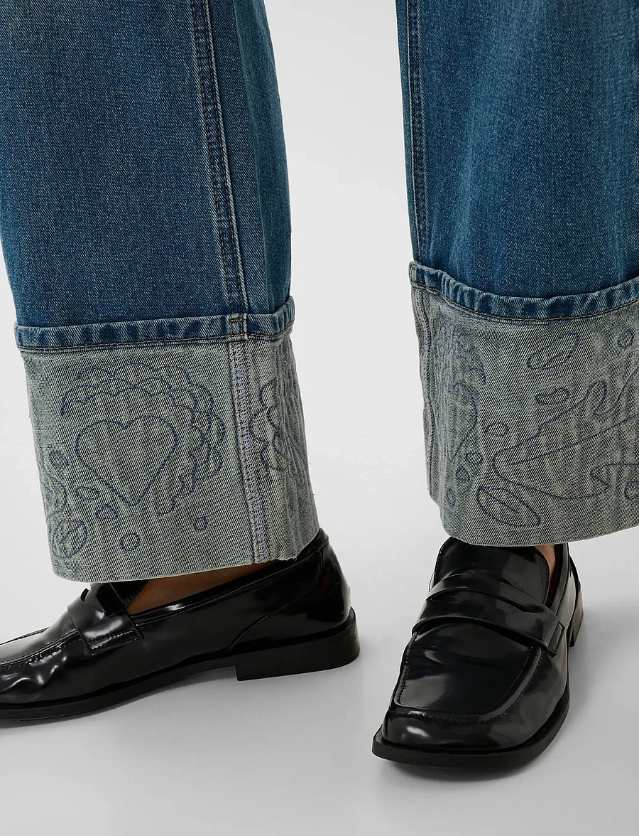 Culture - CUmerano Aniceta Jeans - hosen mit weitem bein - medium vintage blue wash - 5