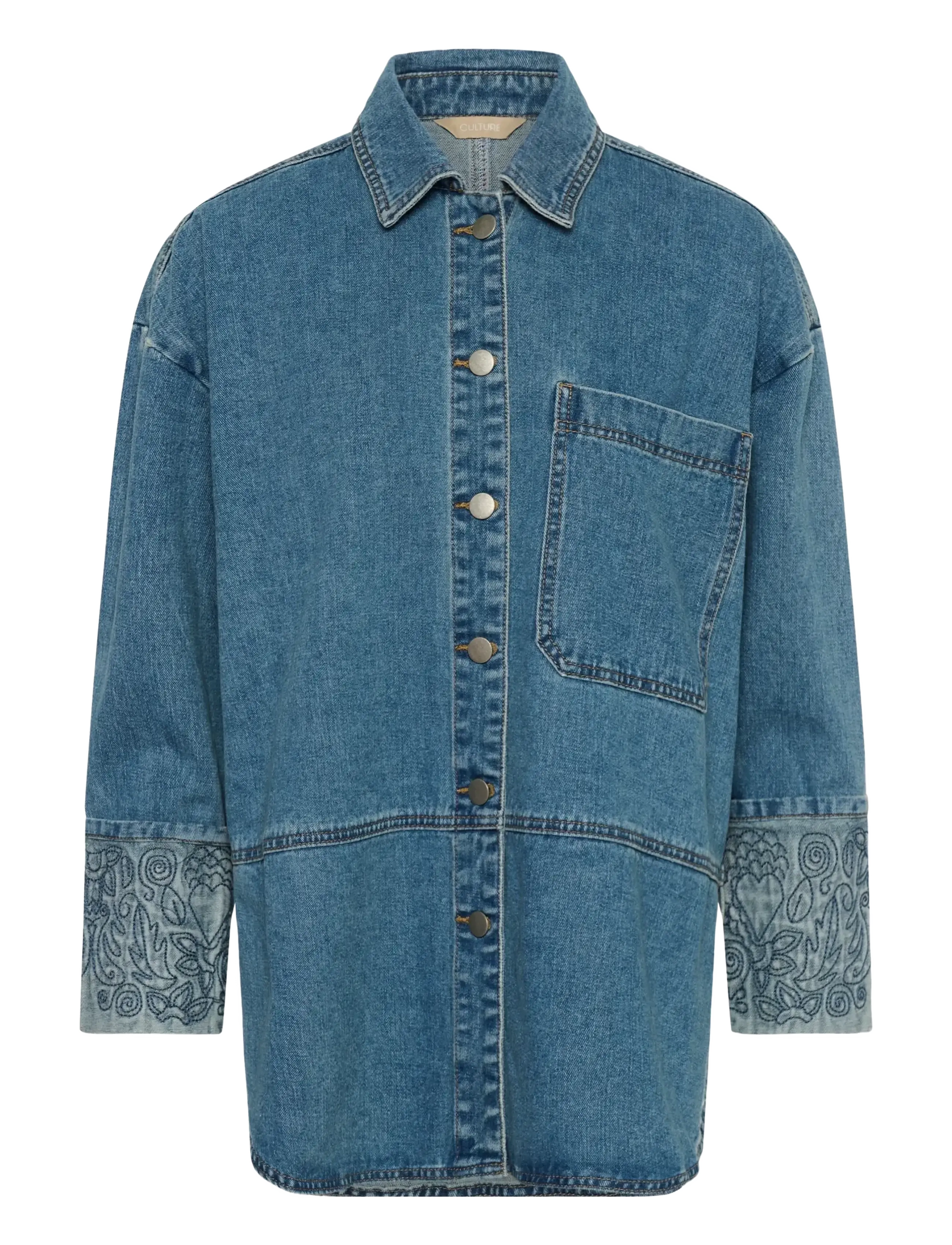 Culture - CUmerano Aniceta Shirt - jeanshemden - medium vintage blue wash - 1