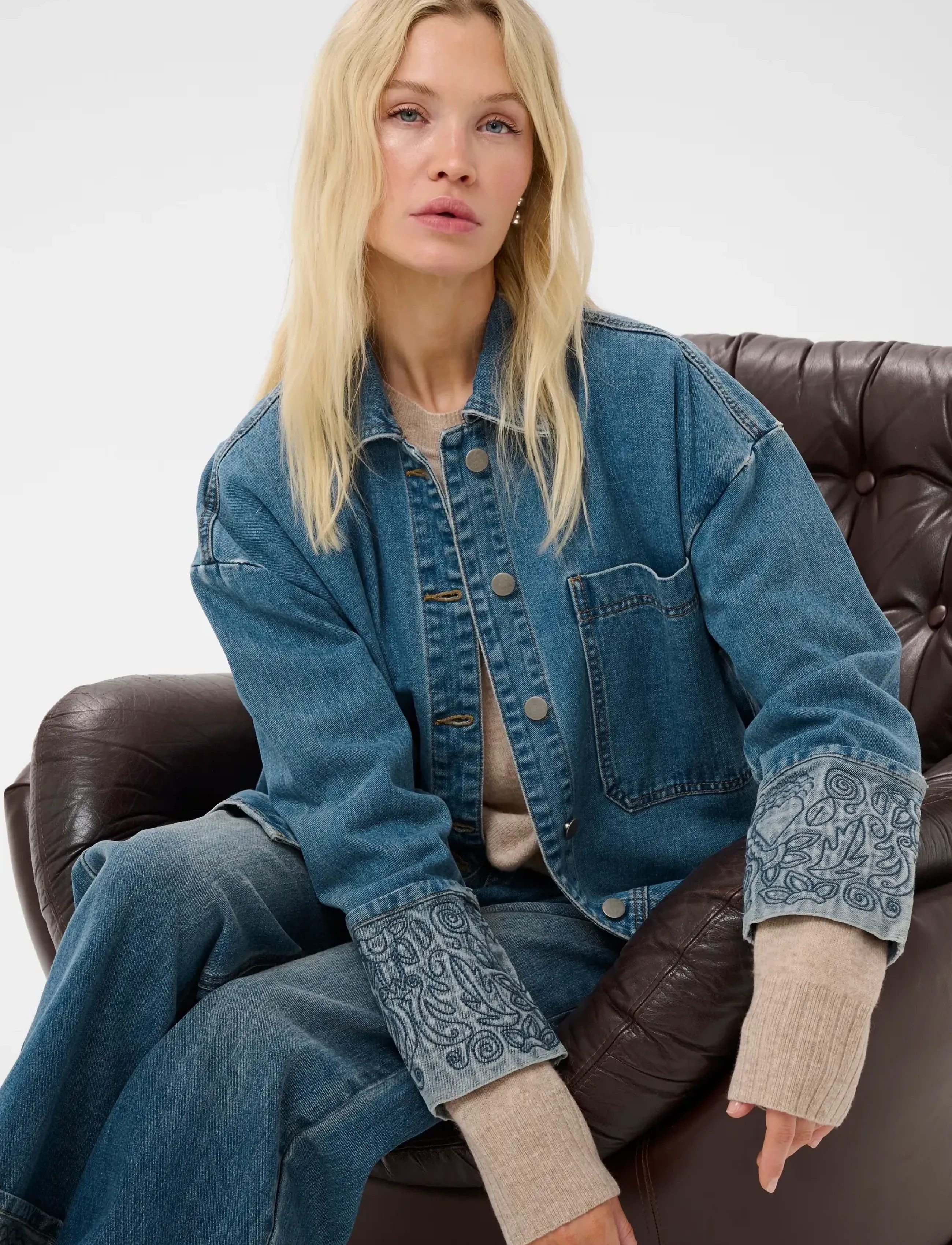 Culture - CUmerano Aniceta Shirt - jeanshemden - medium vintage blue wash - 5