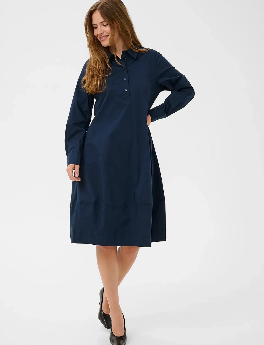 Culture - CUdaiva Antoinett Dress - skjortekjoler - blue iris - 0