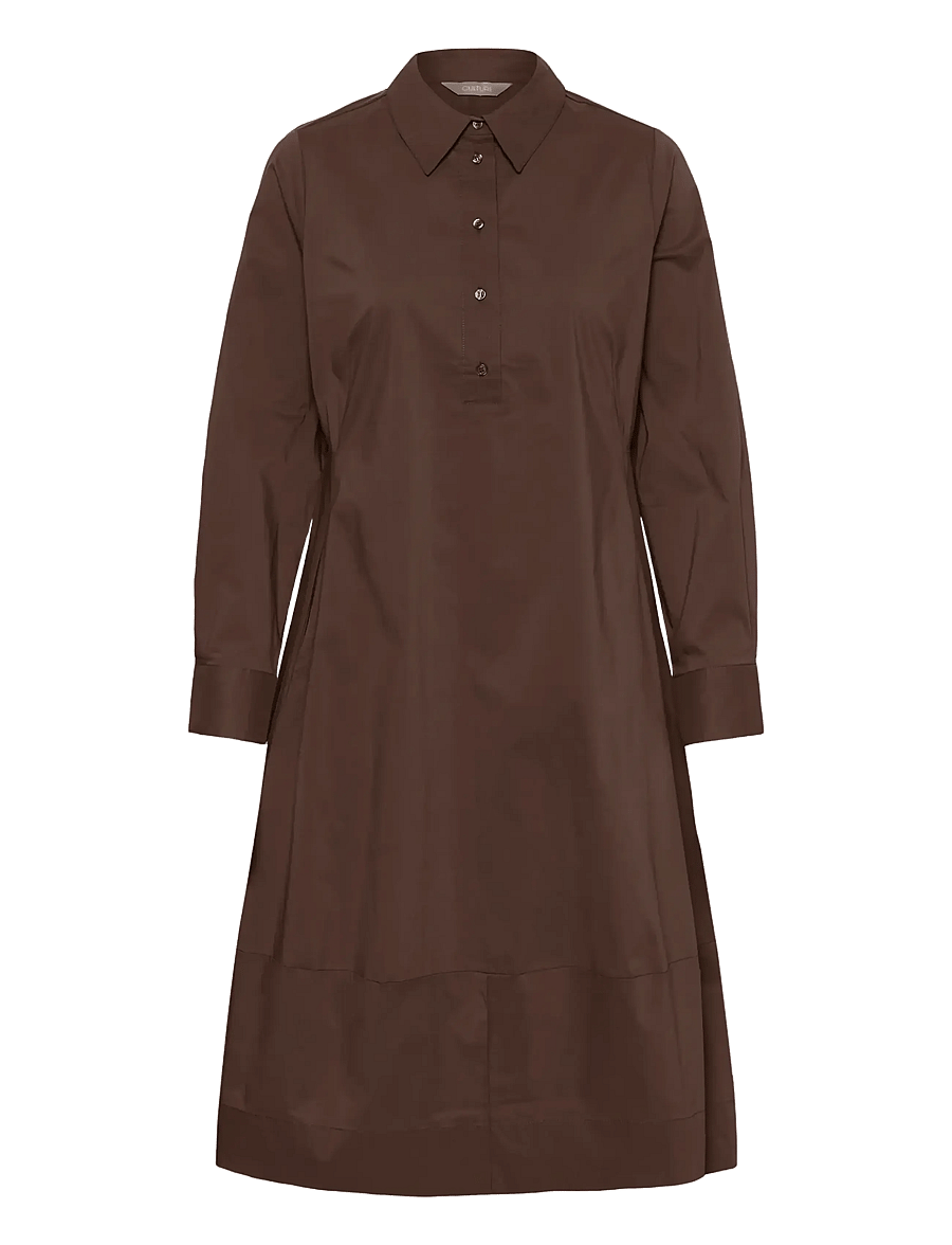 Culture - CUdaiva Antoinett Dress - skjortekjoler - coffee bean - 0