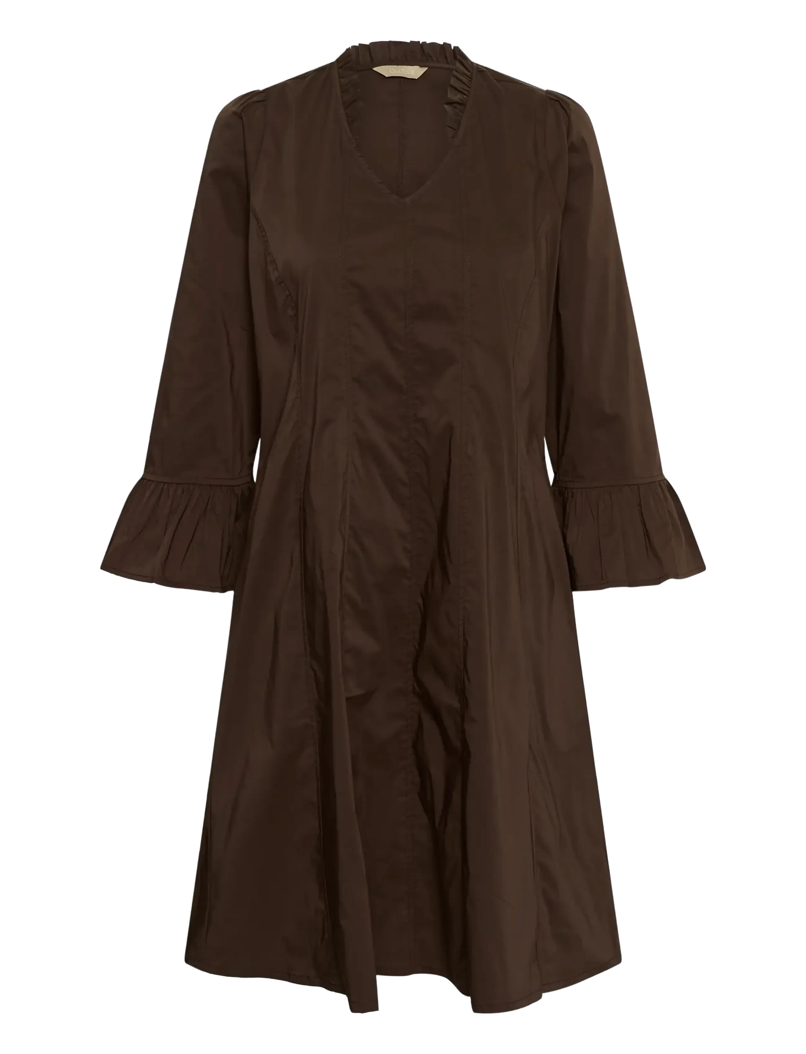 Culture CUdaiva Antoinett Short Dress - Short Dresses - COFFEE BEAN / brown