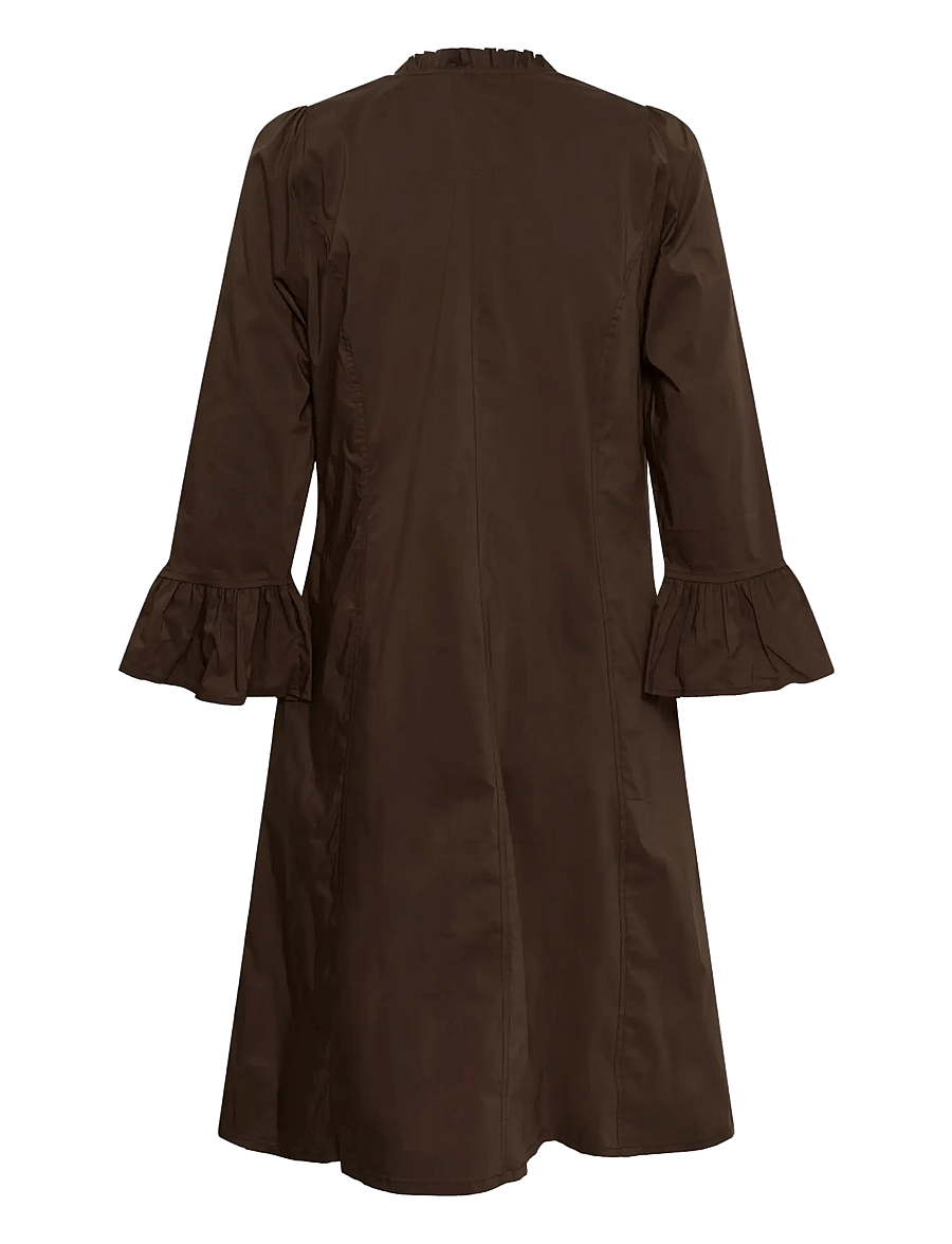 Culture - CUdaiva Antoinett Short Dress - robes courtes - coffee bean - 1