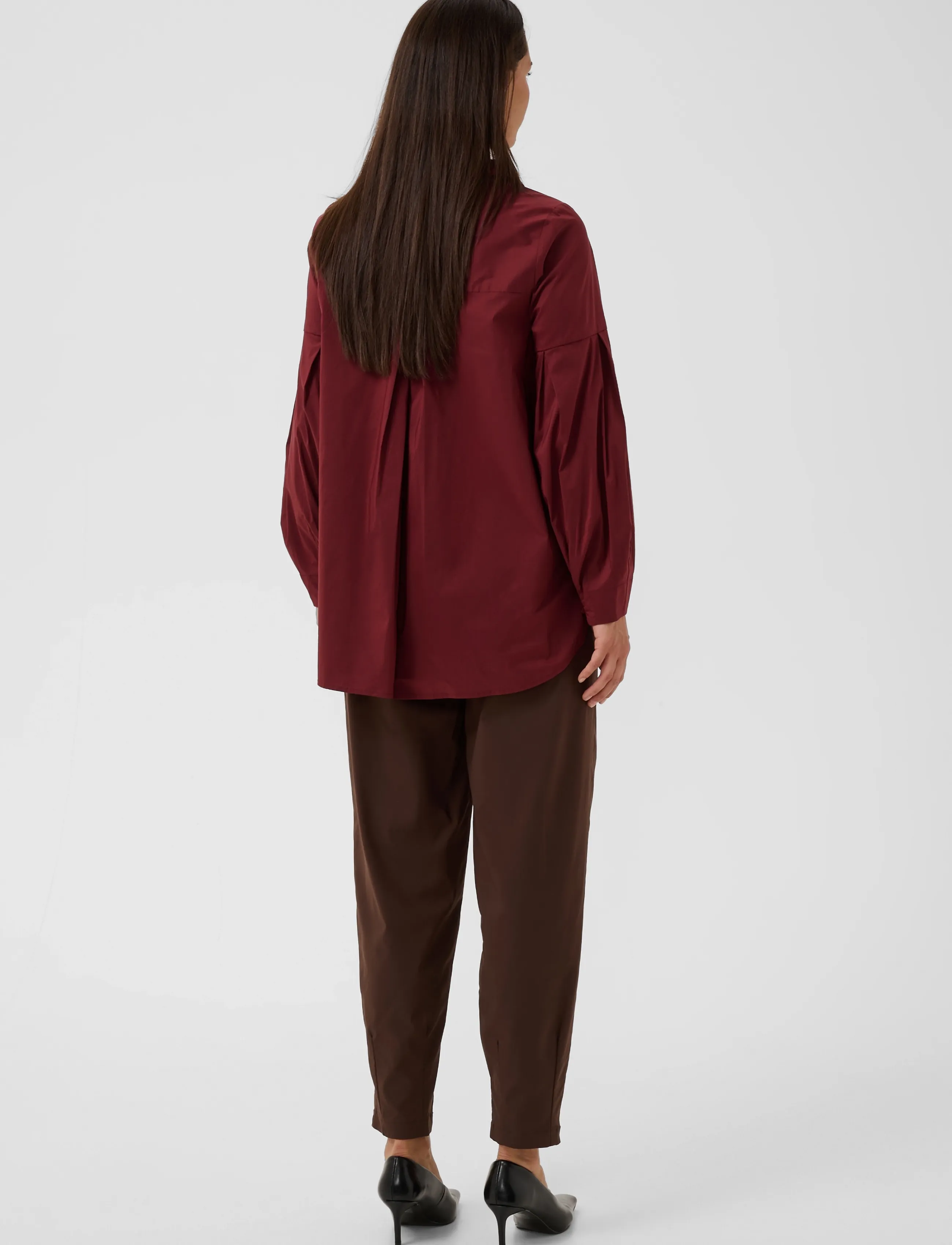 Culture - CUdaiva Antoinett Tunic - pikkade varrukatega särgid - chocolate truffle - 4