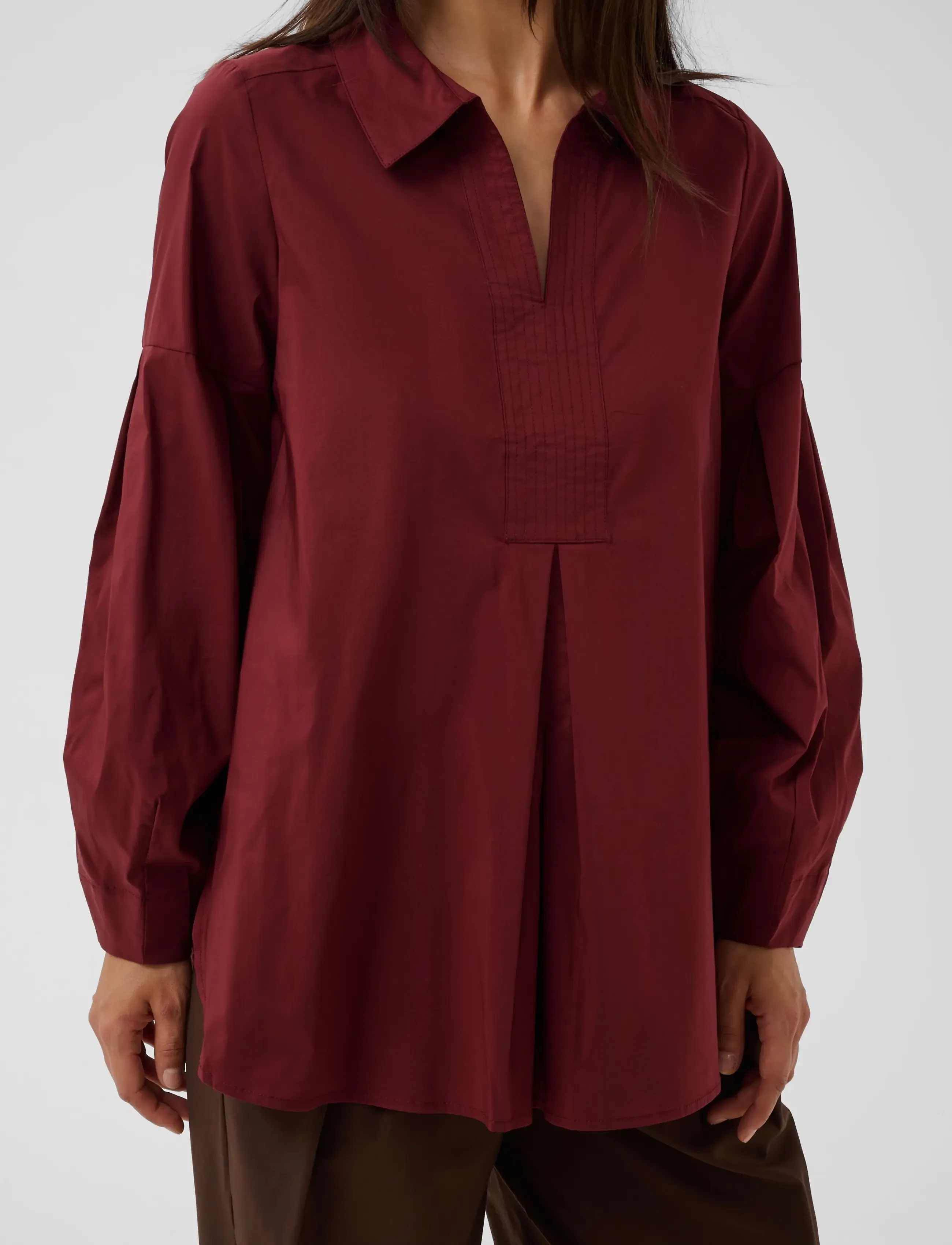 Culture - CUdaiva Antoinett Tunic - pikkade varrukatega särgid - chocolate truffle - 5