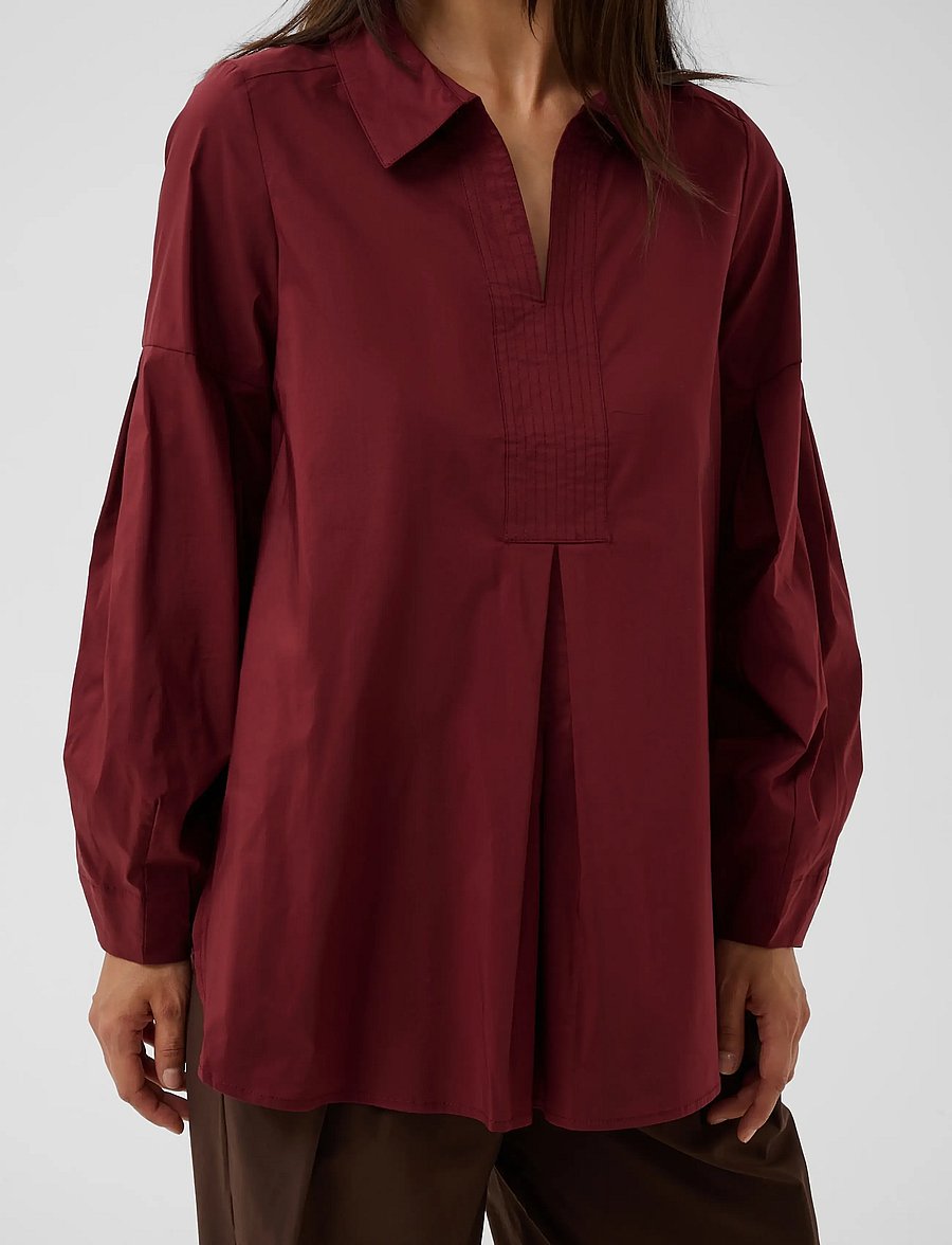 Culture - CUdaiva Antoinett Tunic - pikkade varrukatega särgid - chocolate truffle - 5