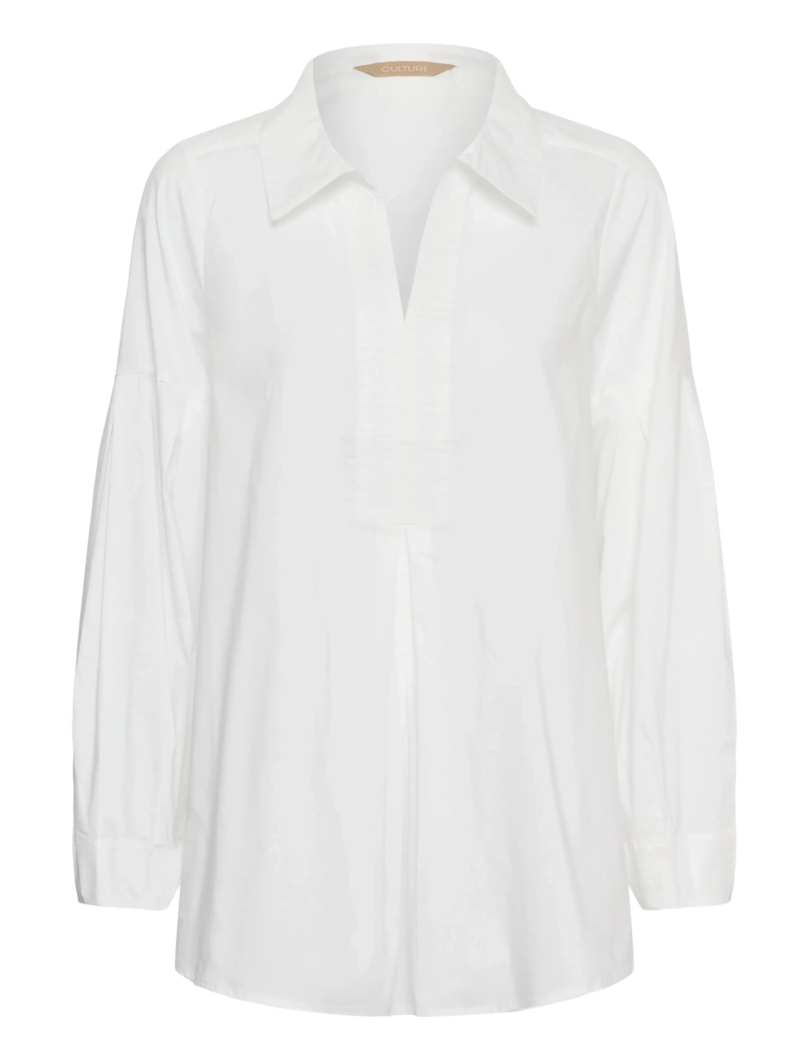 Culture CUdaiva Antoinett Tunic - Long-sleeved shirts - SPRING GARDENIA / white