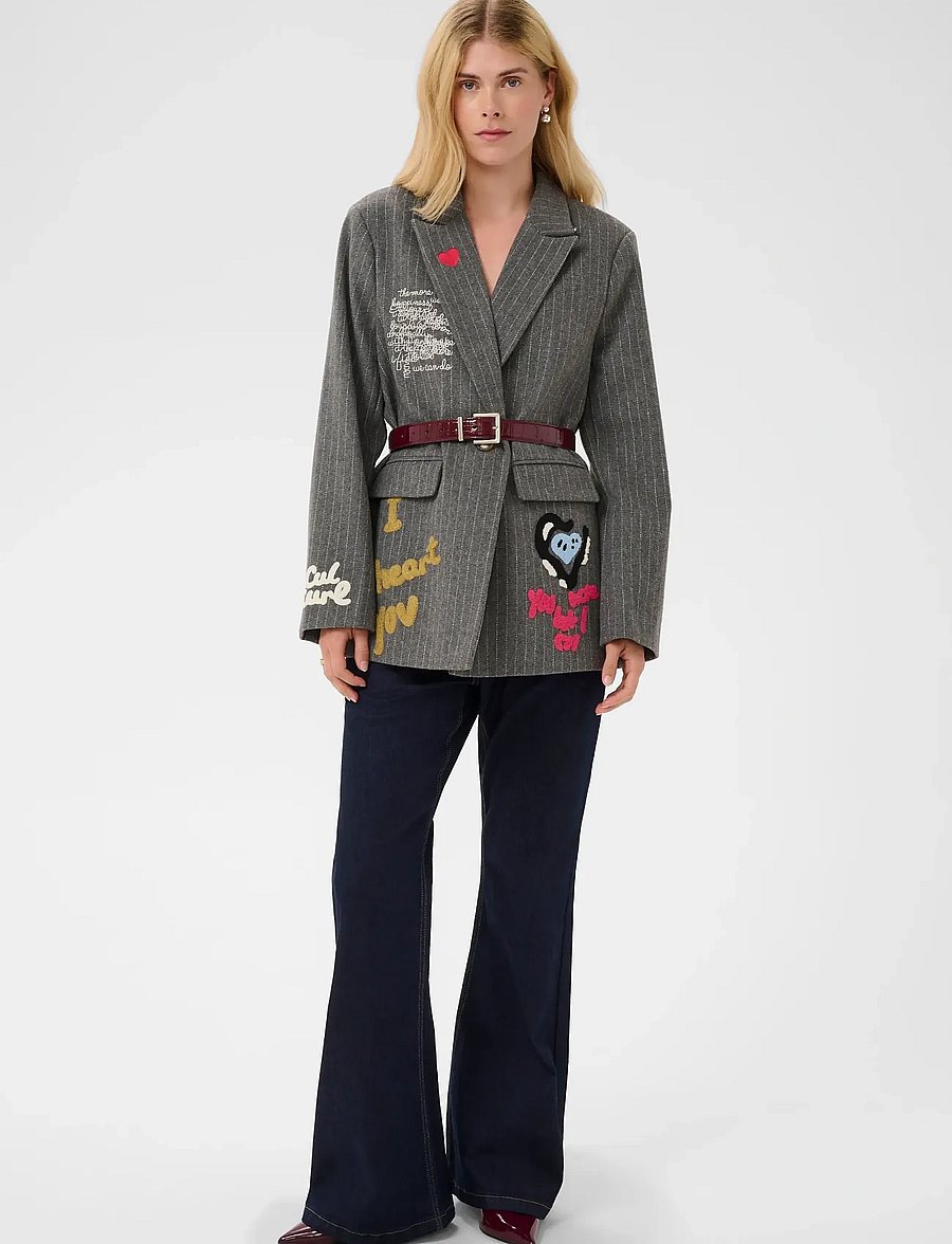 Culture - CUkayla Blazer - grey pinstripe - 3