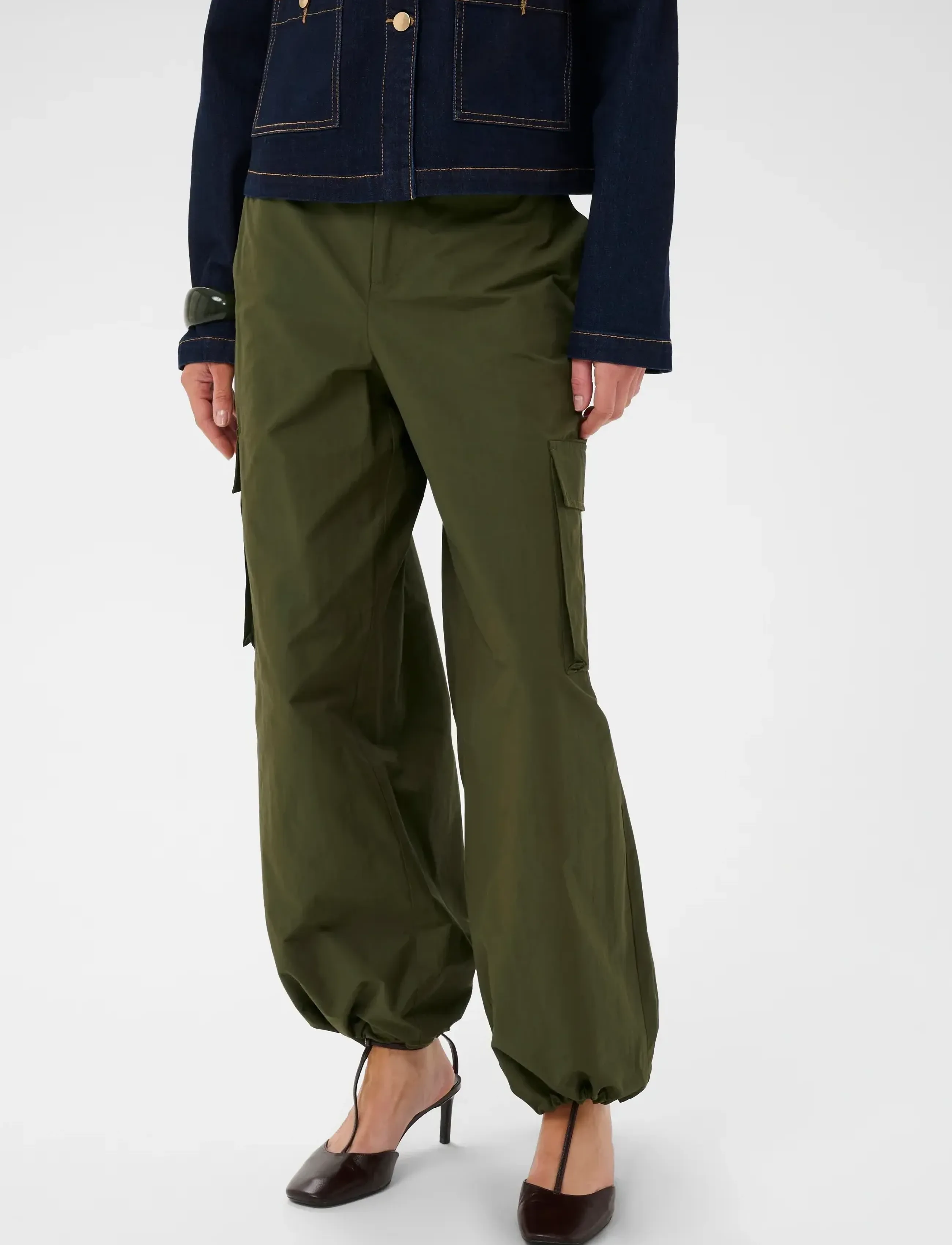 Culture Cubrenda Pants, 38, Khaki green, Bukser > Brede Ben, Dame